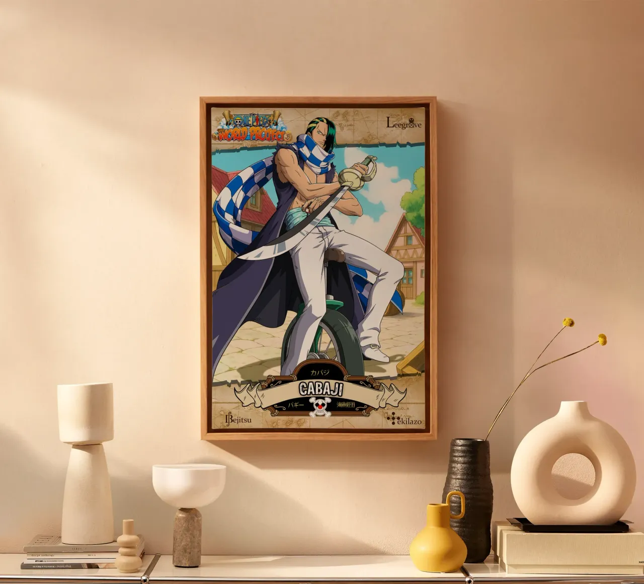 Personaggio Anime Op - Cabaji tela con Cornice a cassetta da skurtow