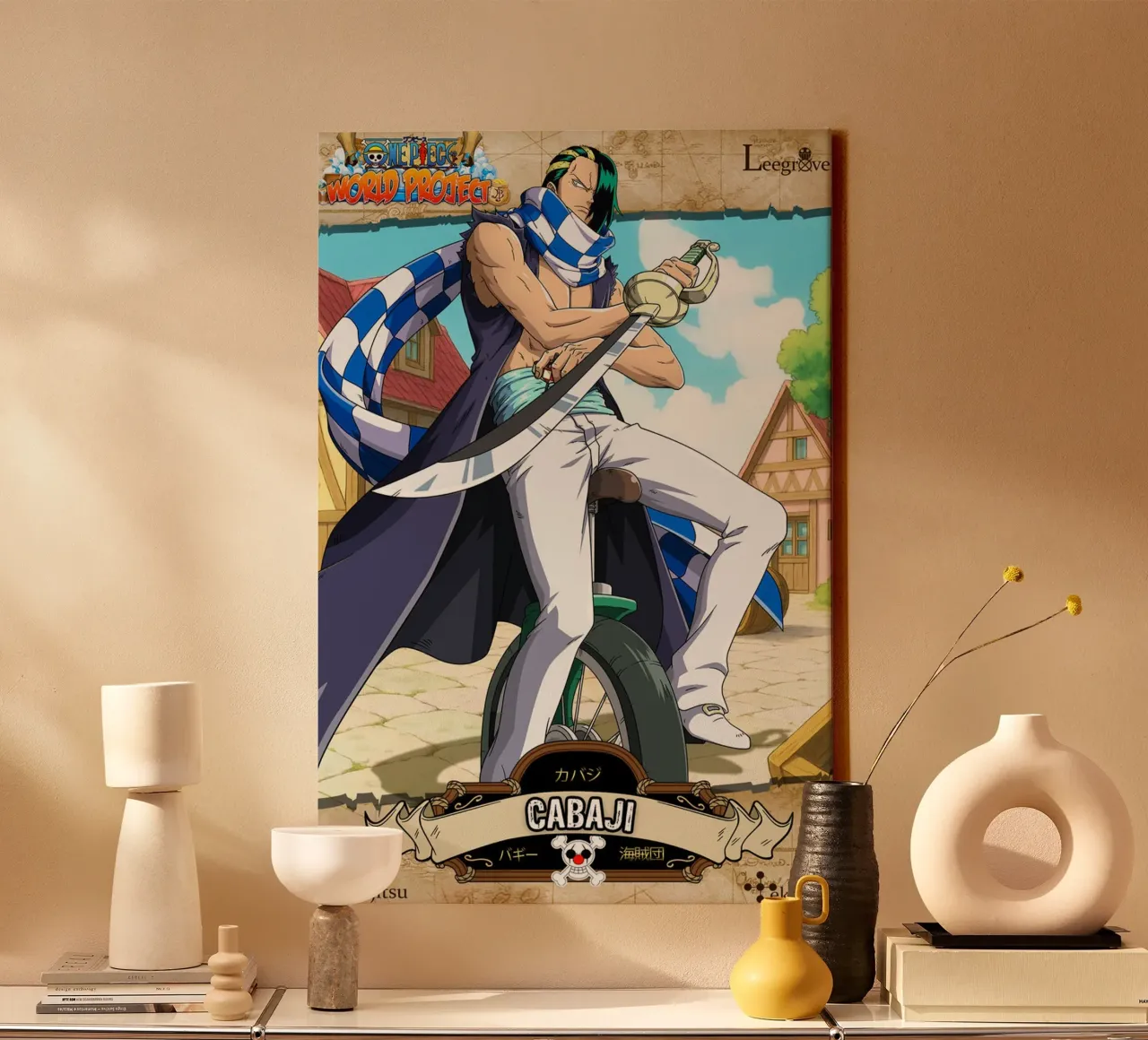Personaggio Anime Op - Cabaji tela con Cornice a cassetta da skurtow