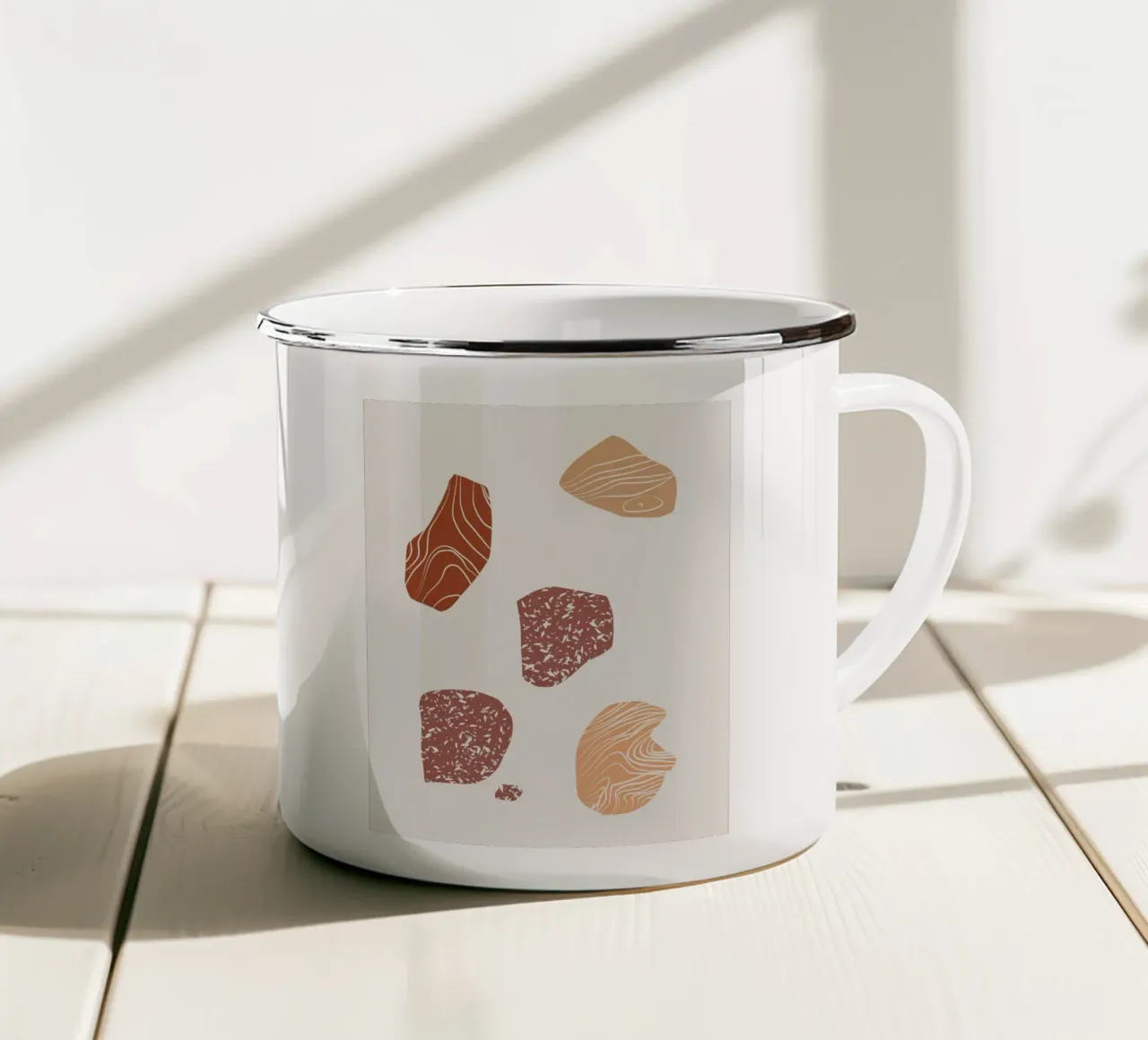Composizione del ciottolo tazza in smalto da Little Dean