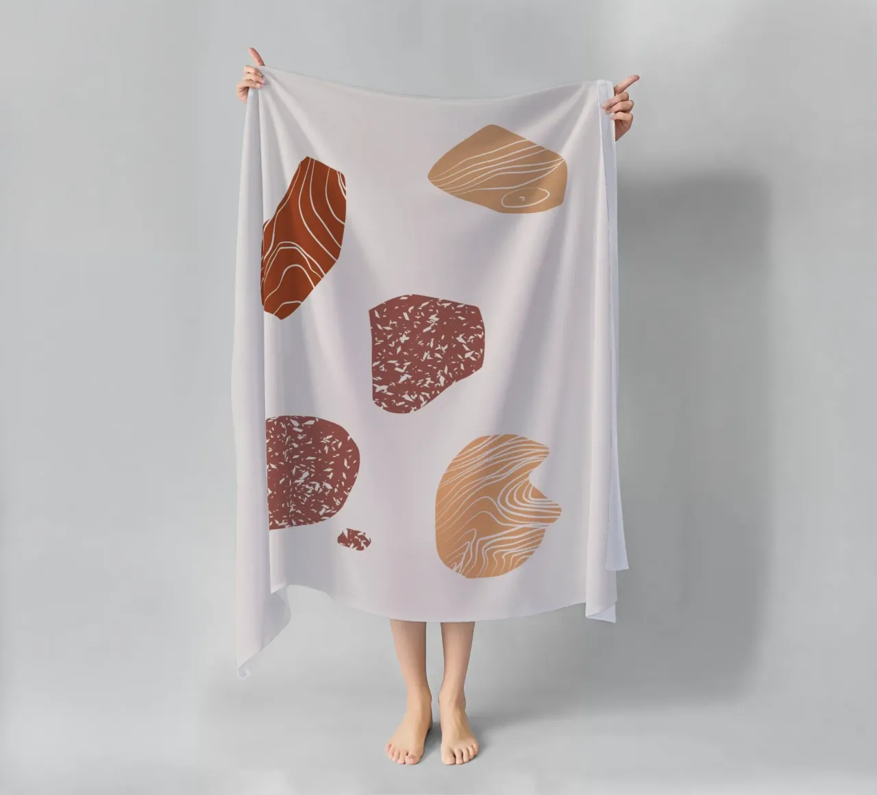 Pebble composition beach towel by Little Dean