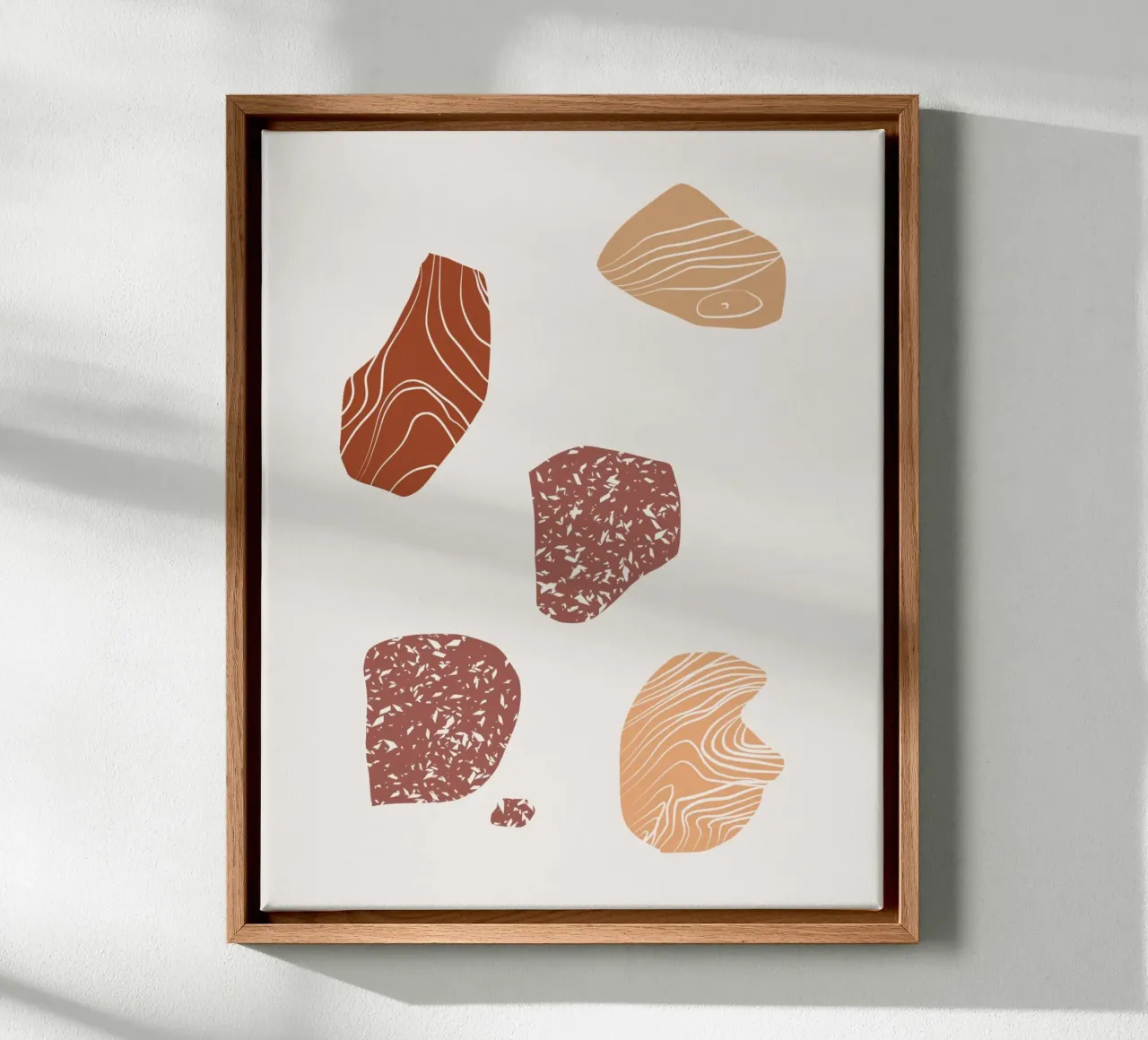 Pebble composition canvas by Little Dean