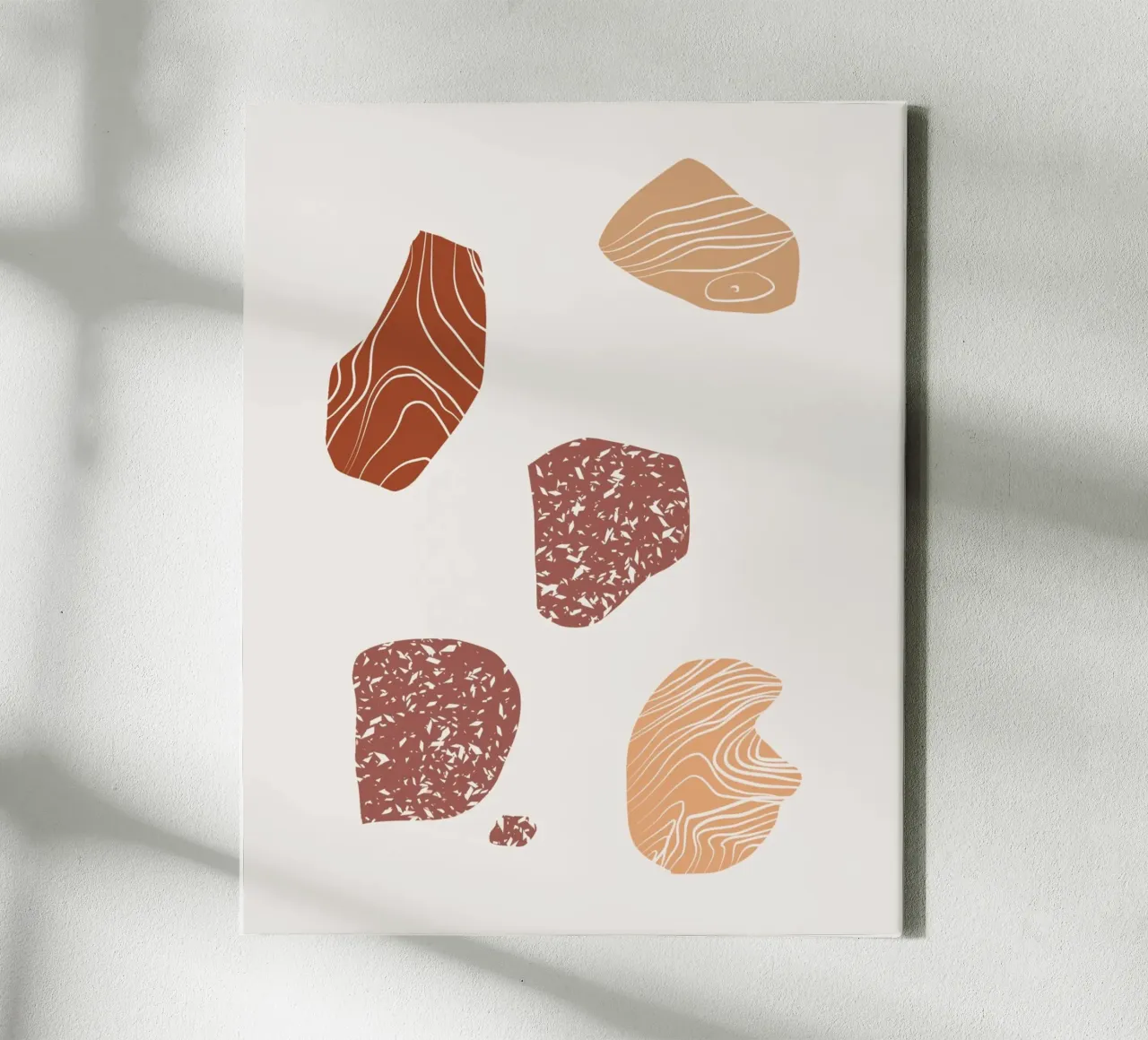 Pebble composition canvas by Little Dean