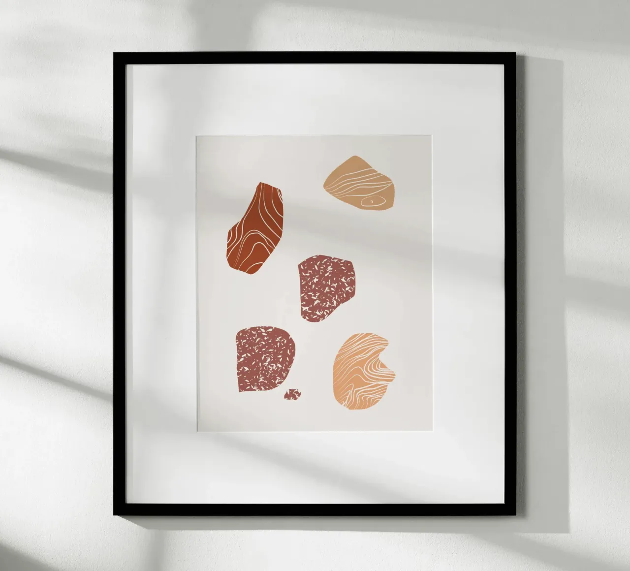 Composizione del ciottolo poster con telaio in plastica da Little Dean