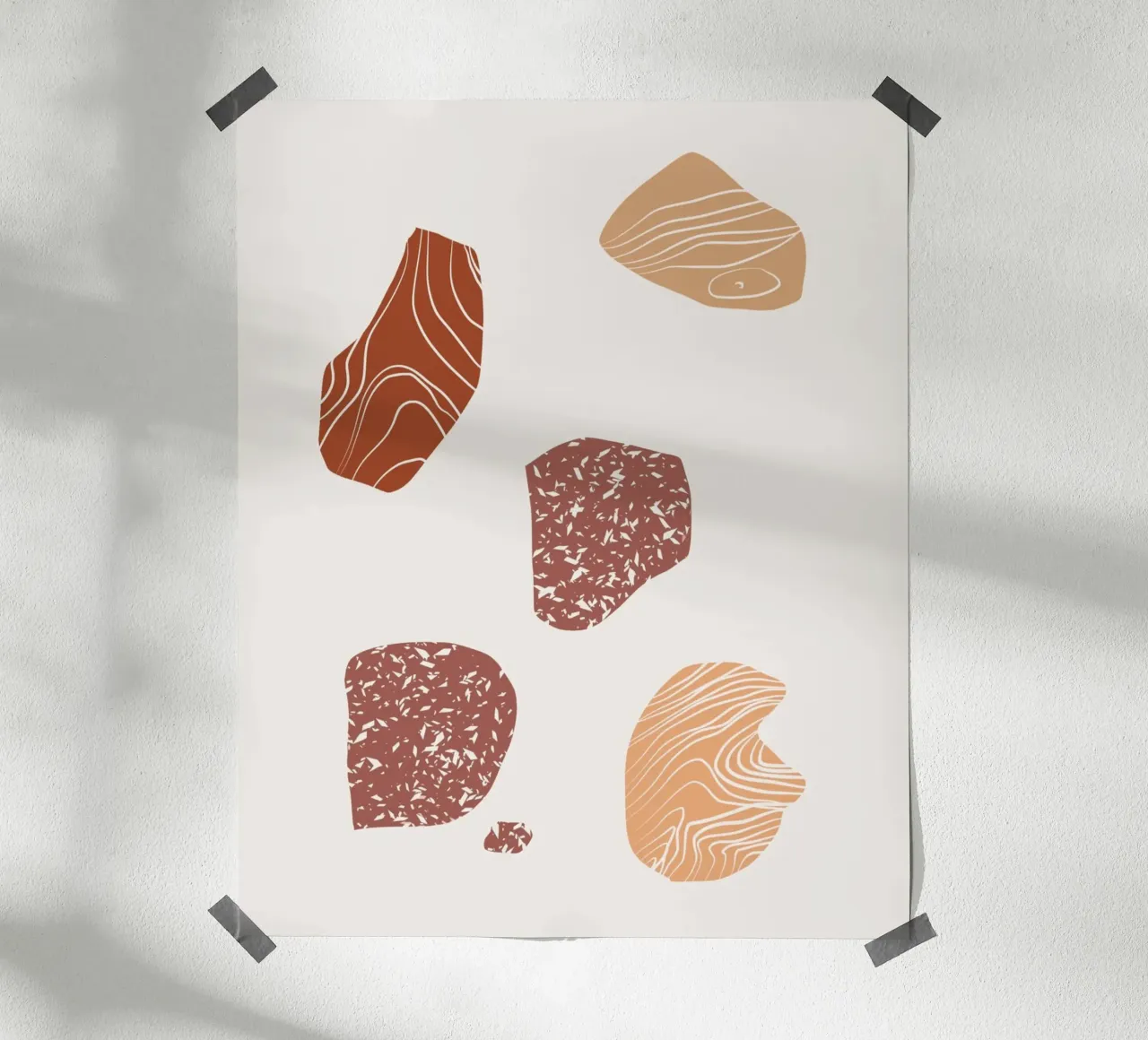 Composizione del ciottolo poster con telaio in plastica da Little Dean