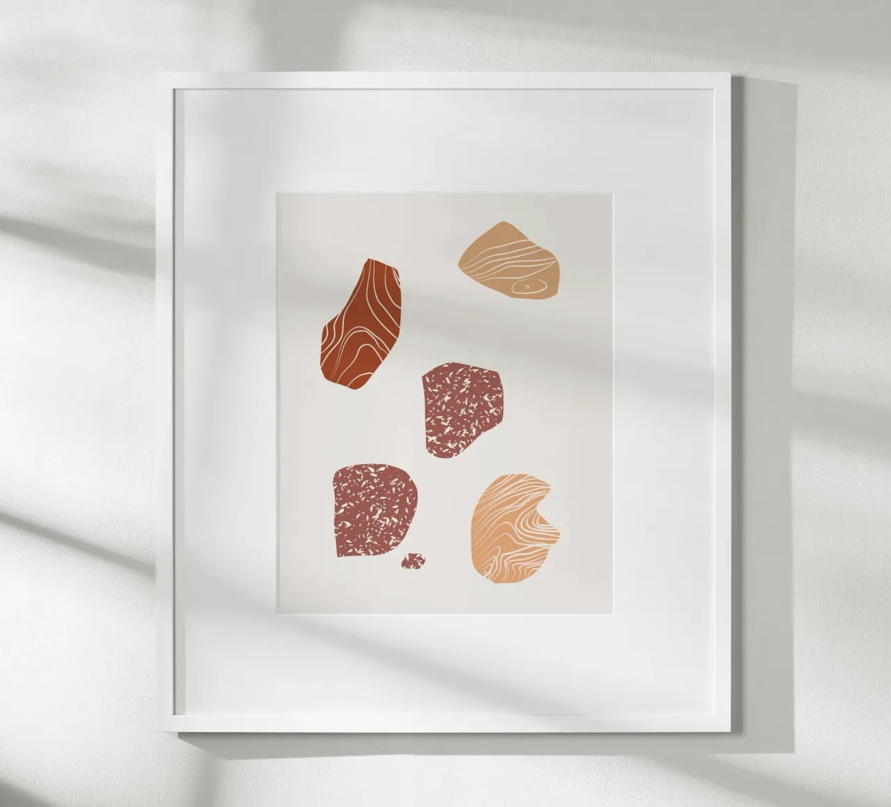 Composizione del ciottolo poster con telaio in plastica da Little Dean