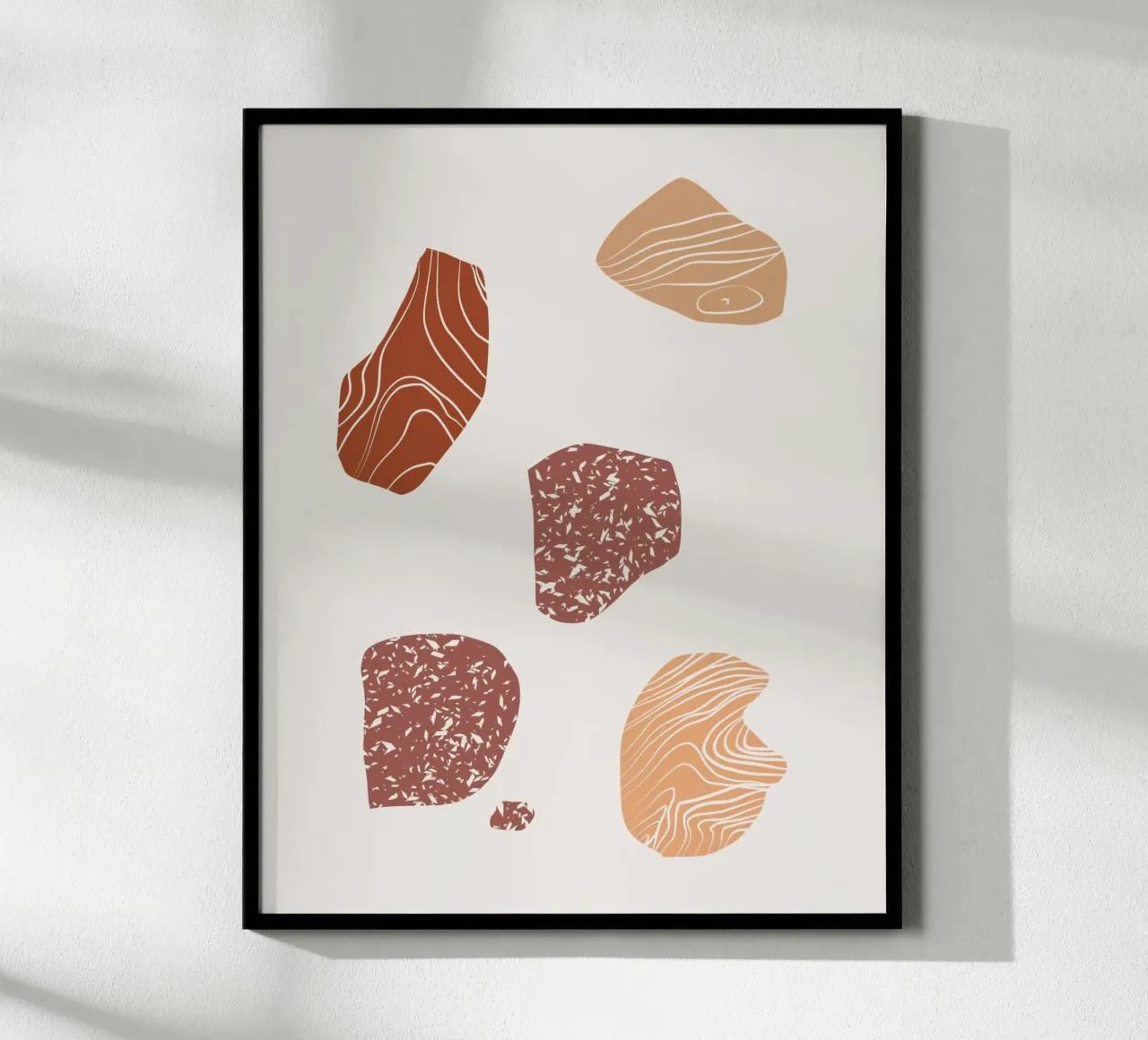 Composizione del ciottolo poster con telaio in plastica da Little Dean