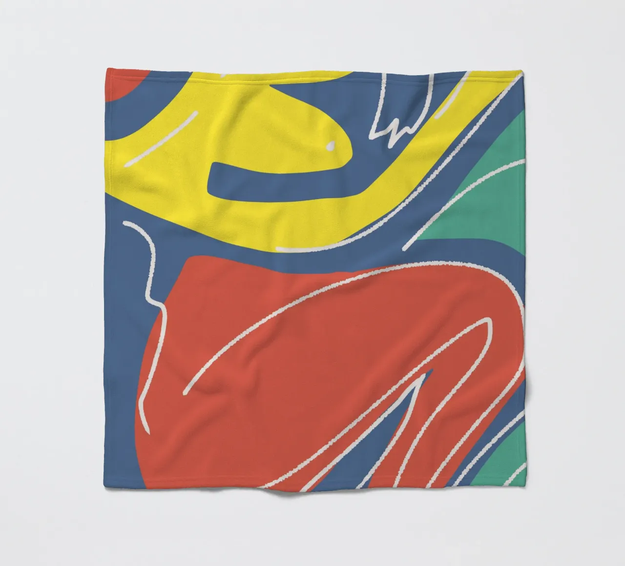 Tri color figurative coperta in pile da Little Dean