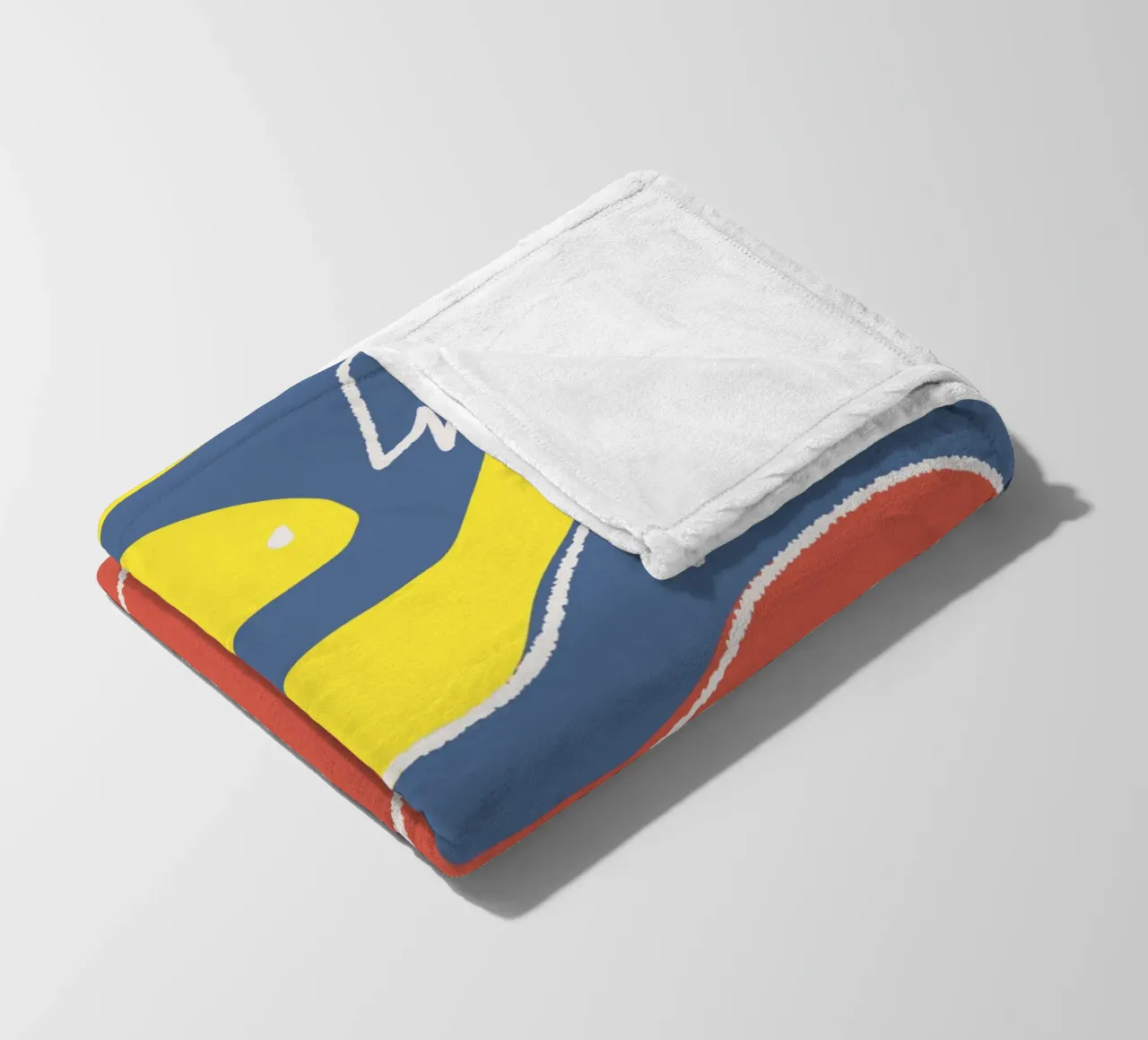 Tri color figurative coperta in pile da Little Dean