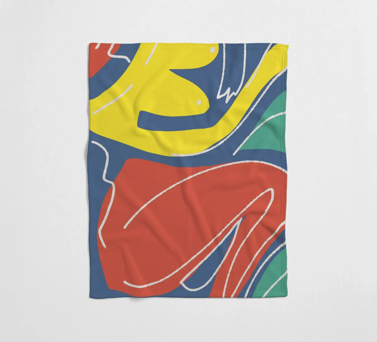 Tri color figurative coperta in pile da Little Dean