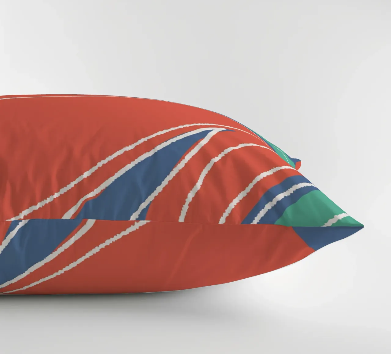 Tri color figurative cuscino da Little Dean