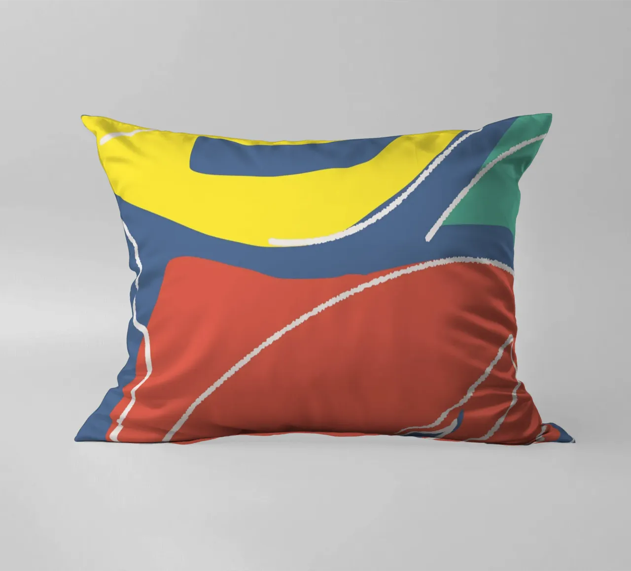 Tri color figurative cuscino da Little Dean