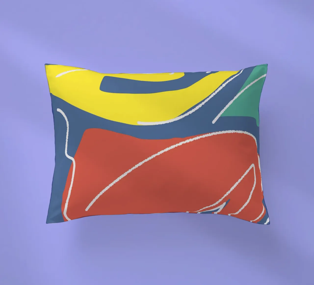Tri color figurative cuscino da Little Dean