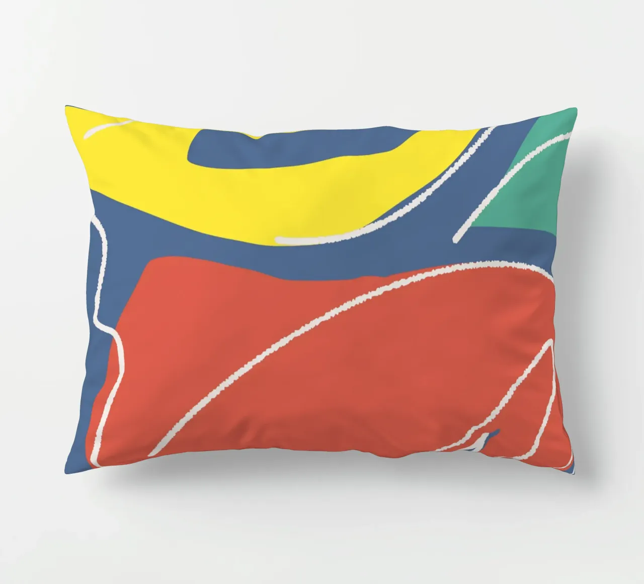 Tri color figurative cuscino da Little Dean