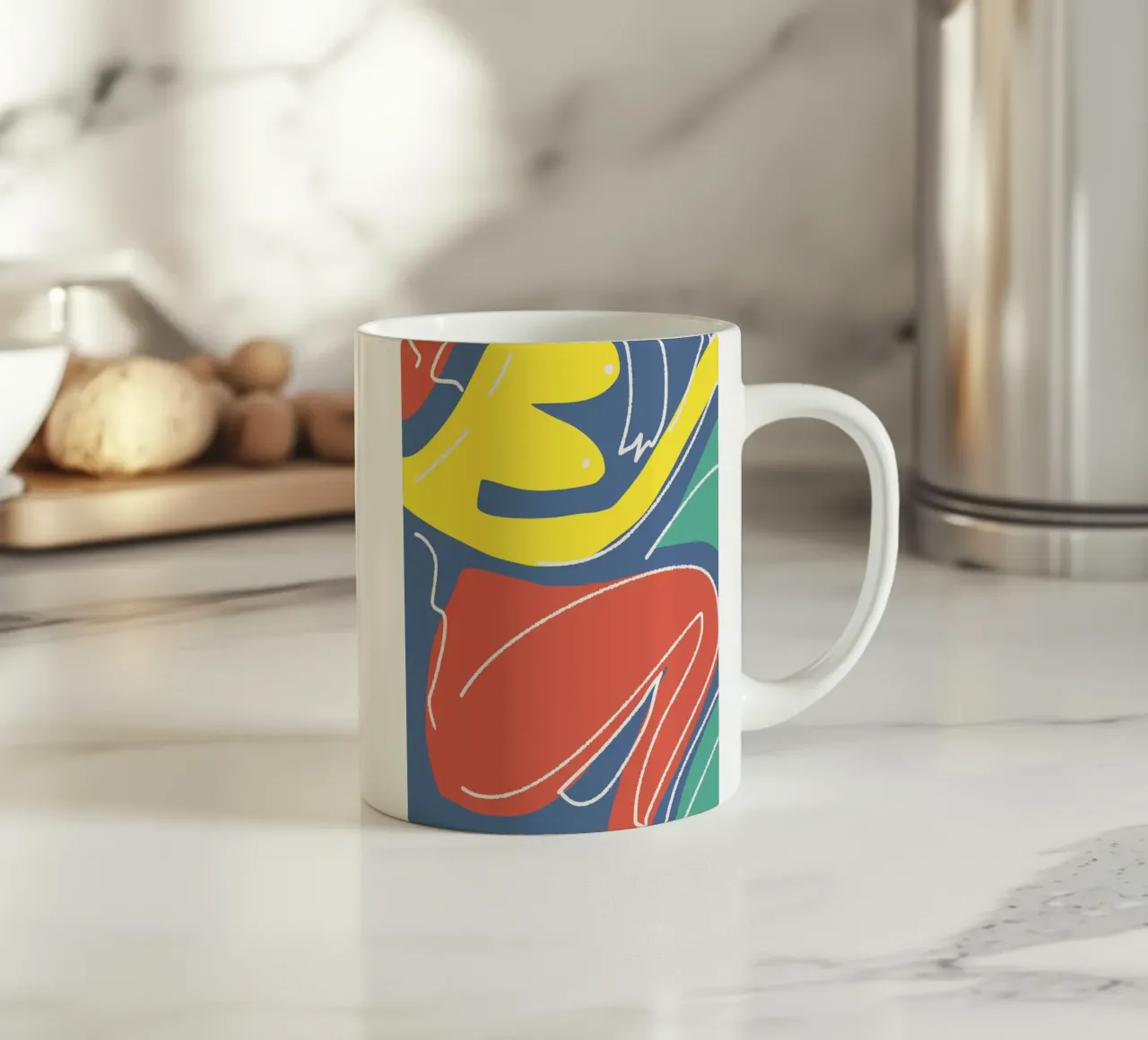 Tri color figurative tazza in ceramica da Little Dean