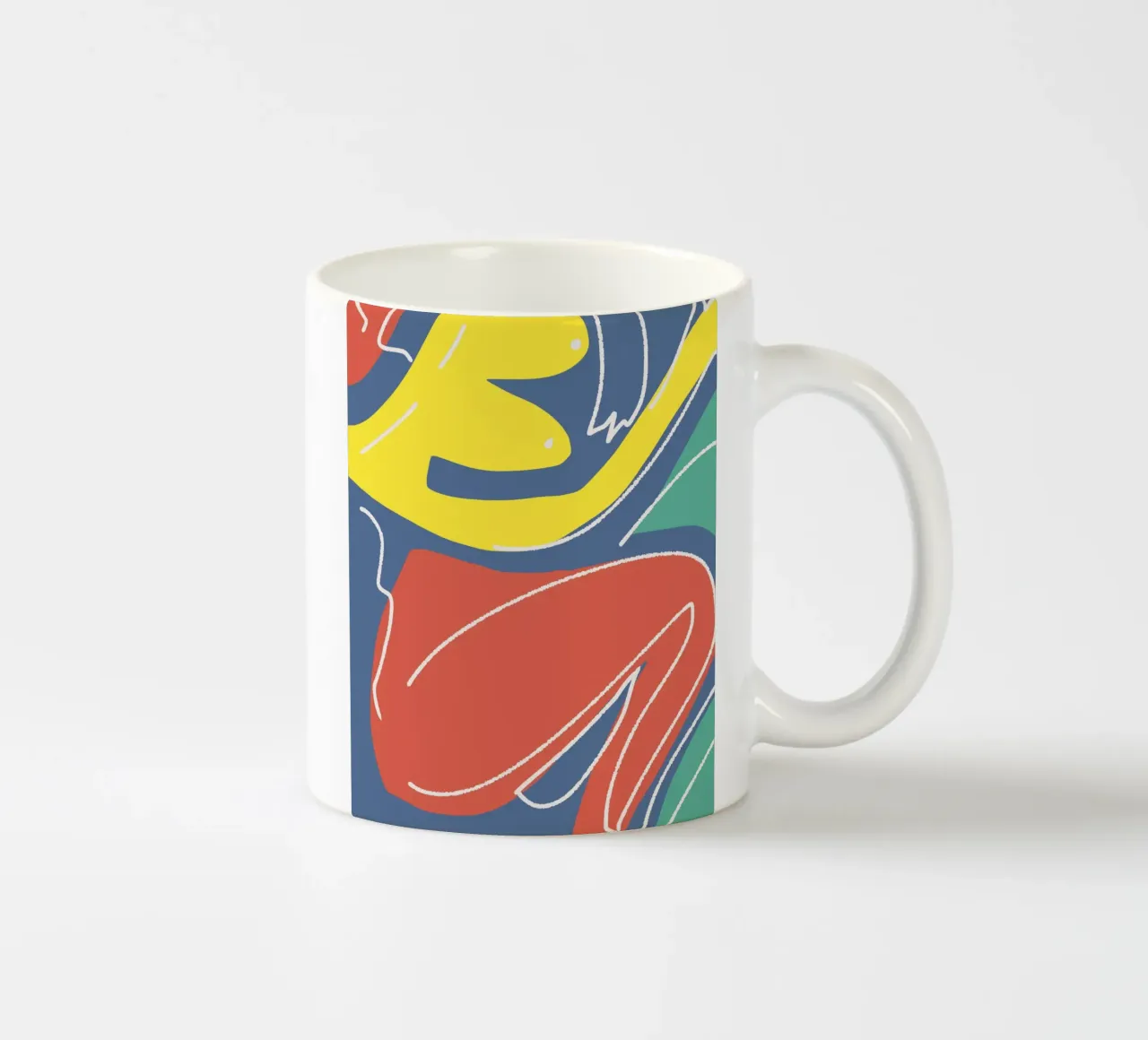 Tri color figurative tazza in ceramica da Little Dean