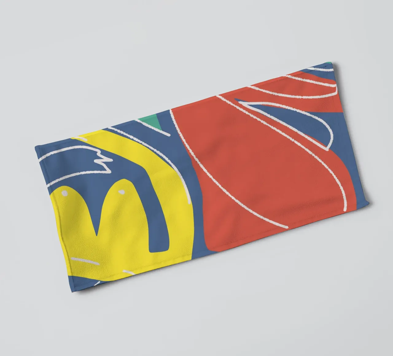 Tri color figurative asciugamano da bagno da Little Dean