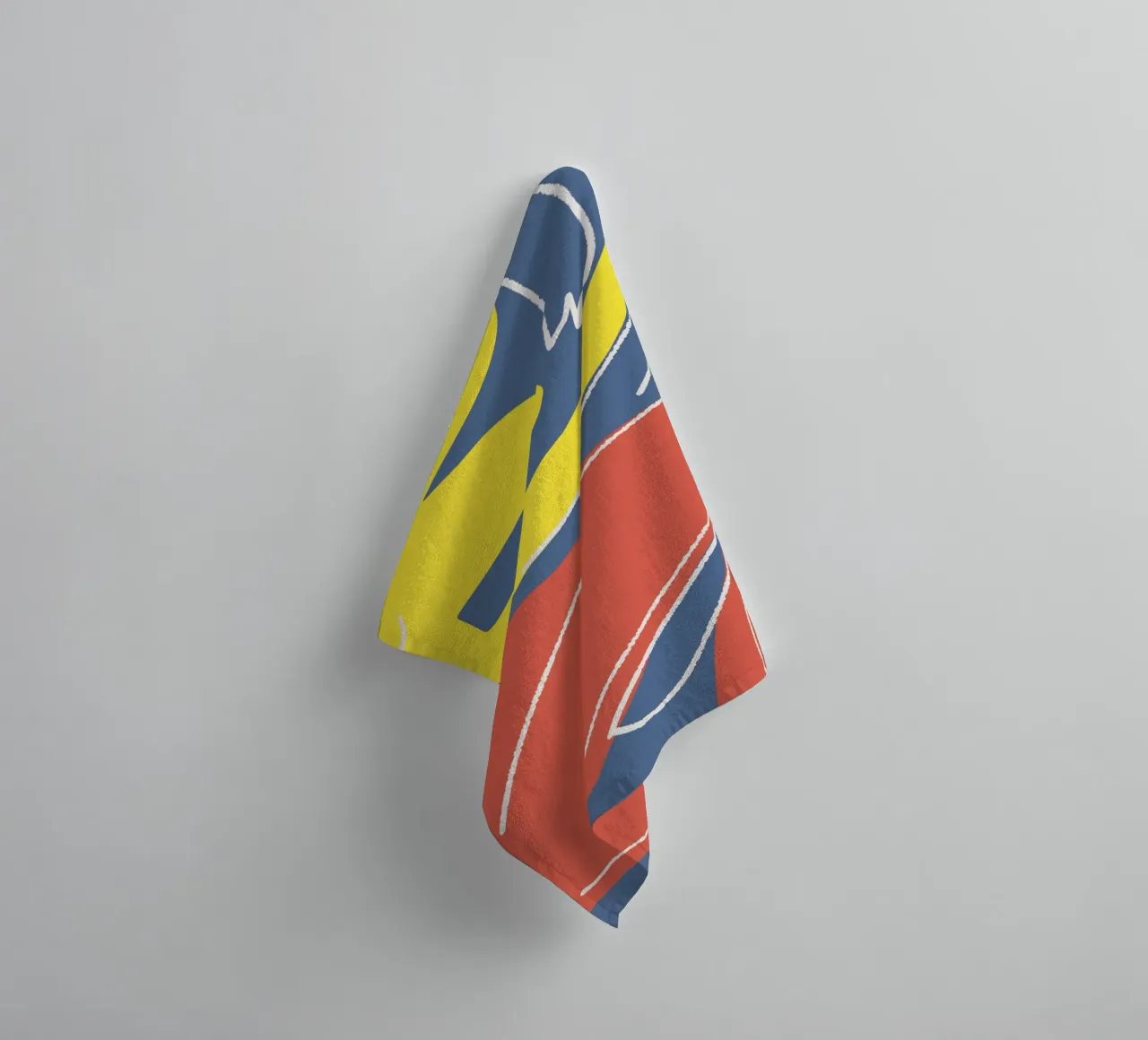 Tri color figurative asciugamano da bagno da Little Dean