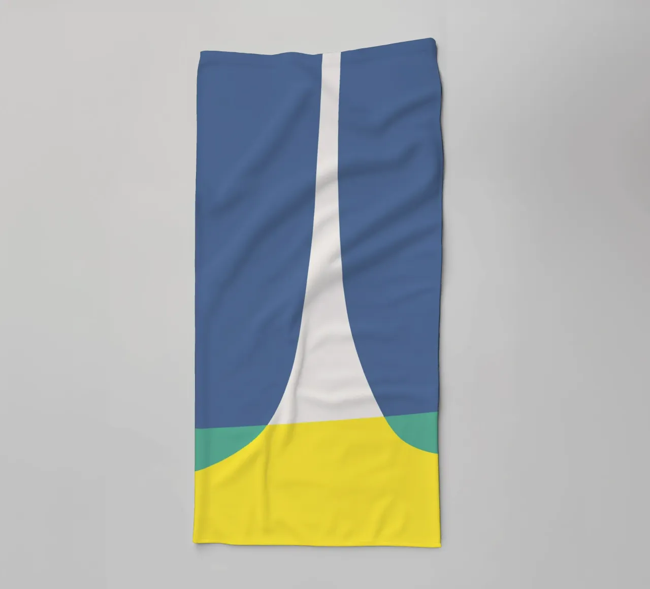Le bleu et le jaune passent au vert serviette de bain de Little Dean