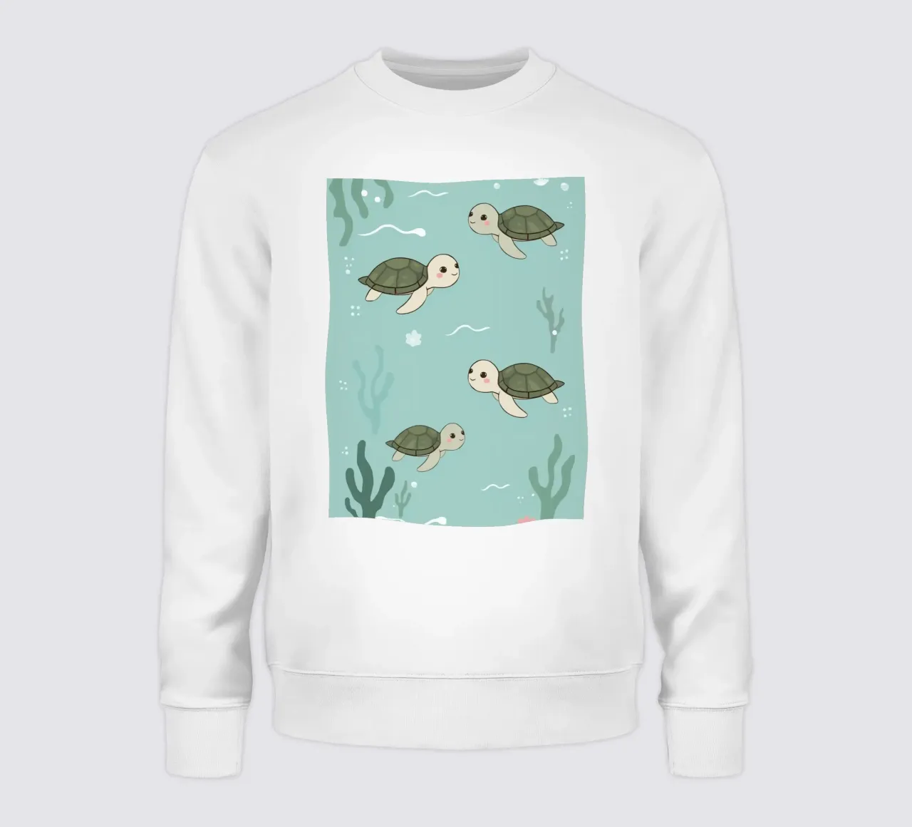 Tartarughe carine in ambiente subacqueo felpa da DesignDoodle