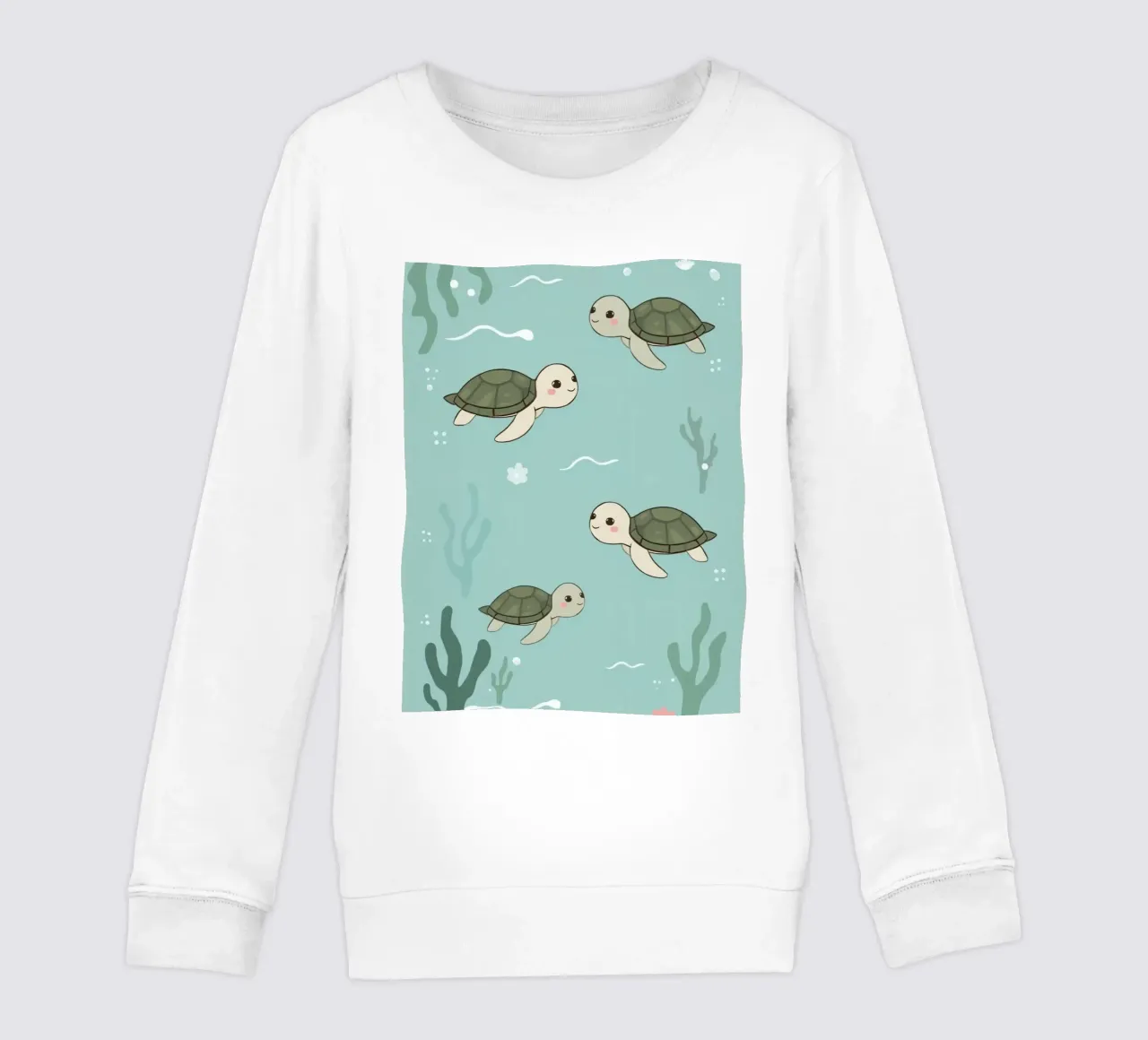 Tartarughe carine in ambiente subacqueo felpa bambino da DesignDoodle