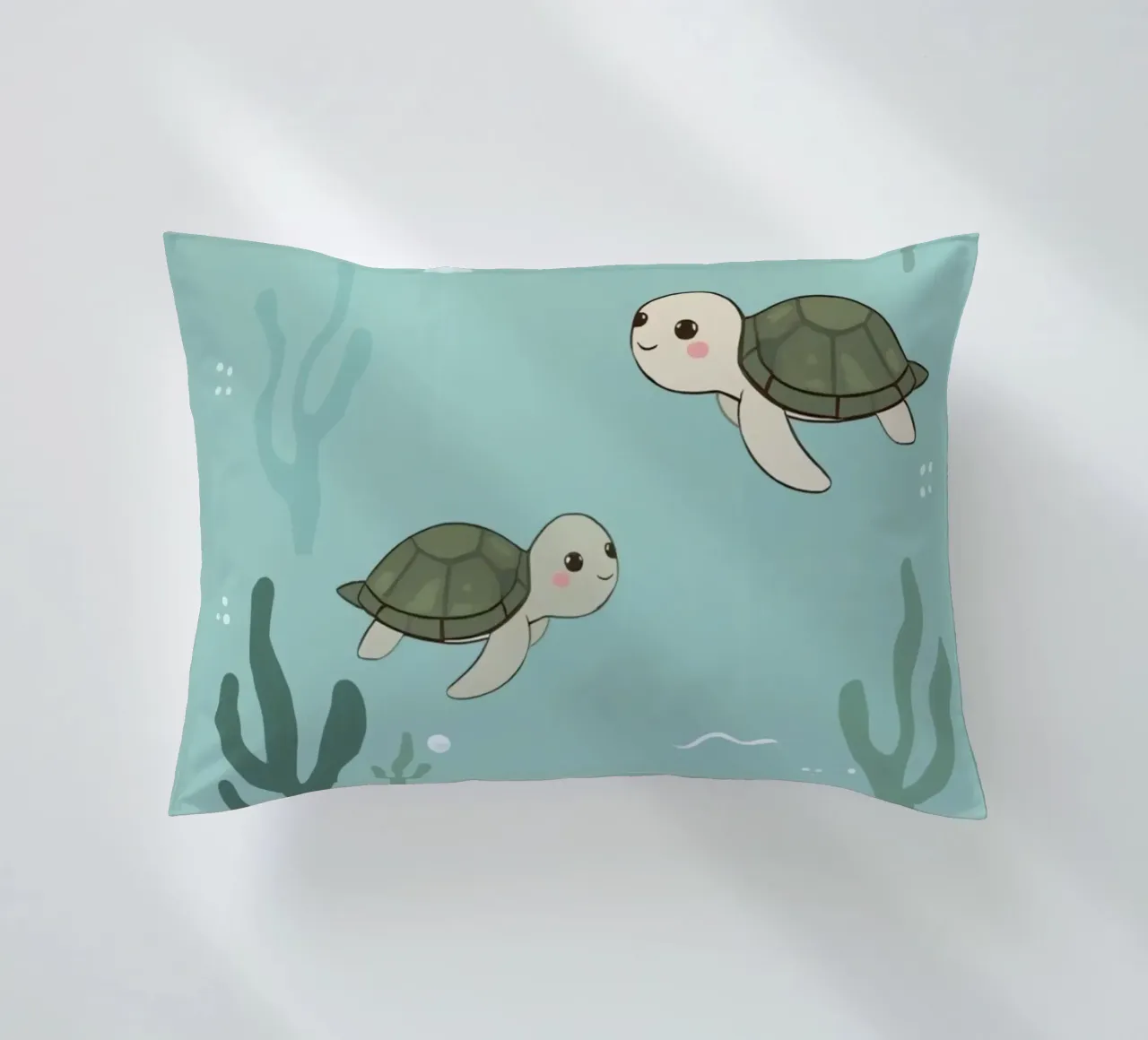 Tartarughe carine in ambiente subacqueo cuscino da DesignDoodle