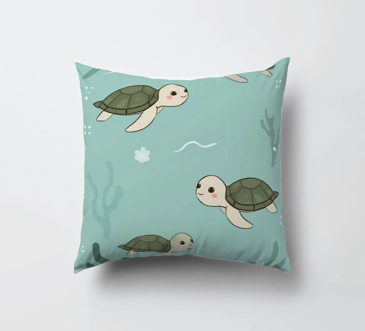 Tartarughe carine in ambiente subacqueo cuscino da DesignDoodle