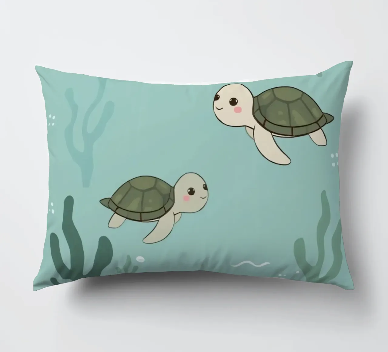 Tartarughe carine in ambiente subacqueo cuscino da DesignDoodle