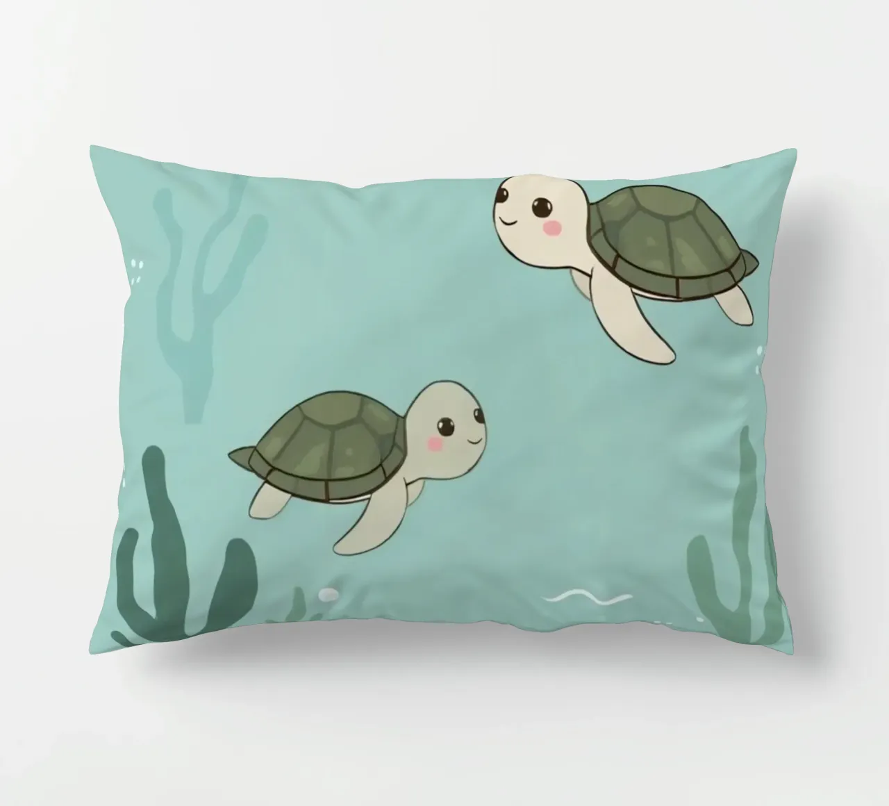 Tartarughe carine in ambiente subacqueo cuscino da DesignDoodle