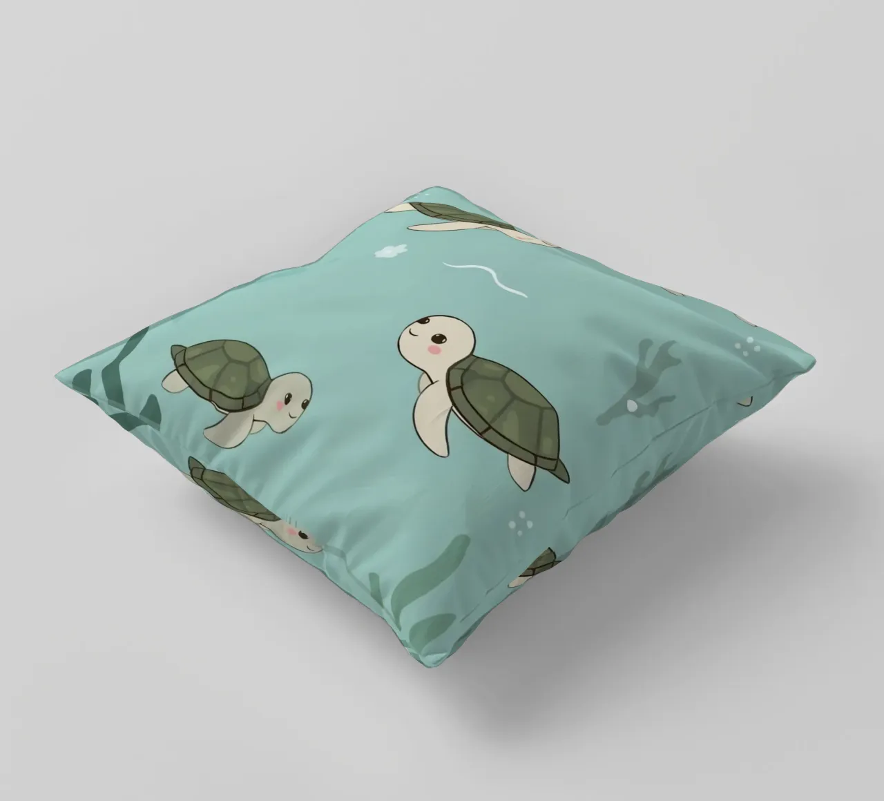 Tartarughe carine in ambiente subacqueo cuscino da DesignDoodle