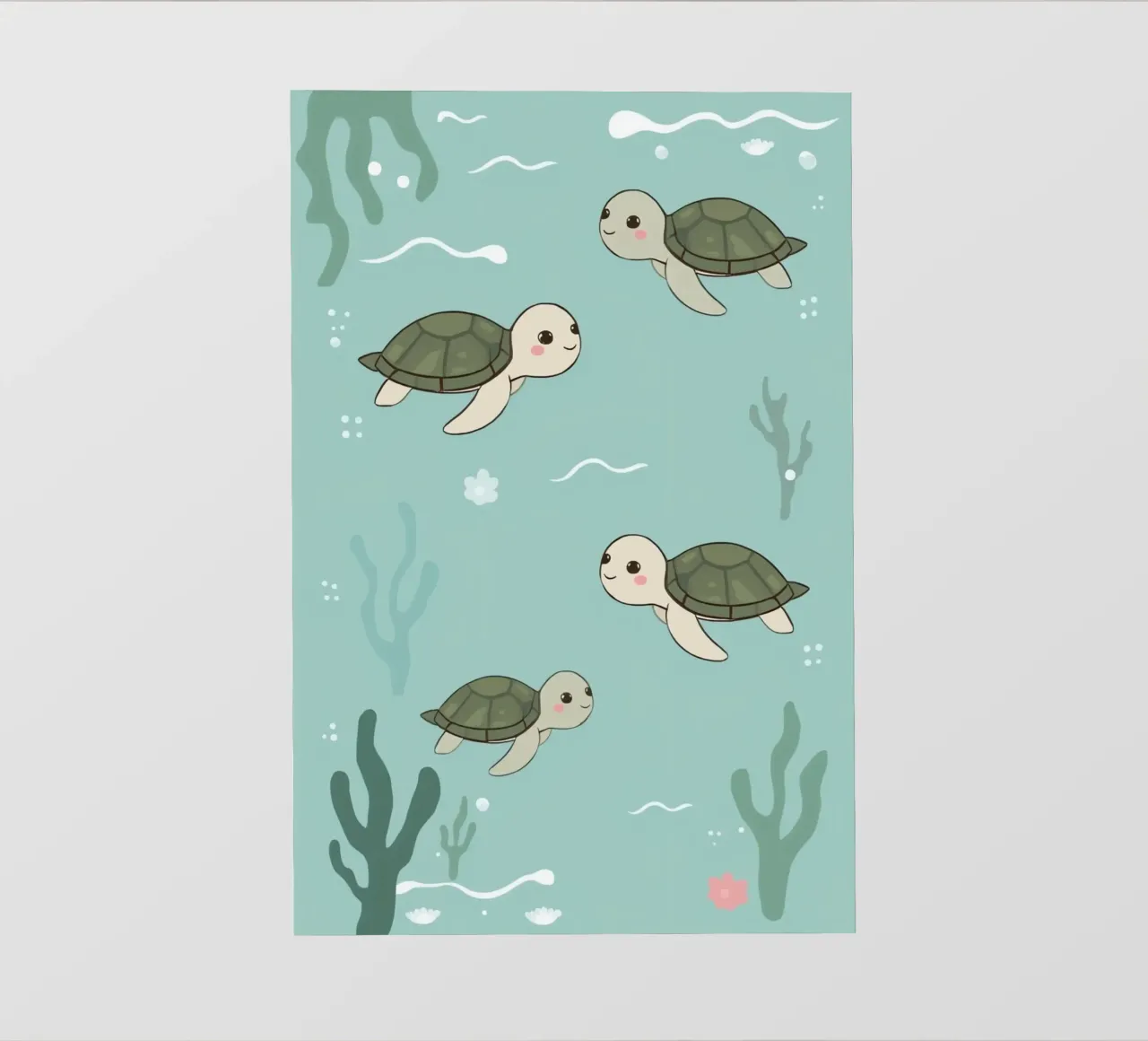 Tartarughe carine in ambiente subacqueo pellicola backlit da DesignDoodle