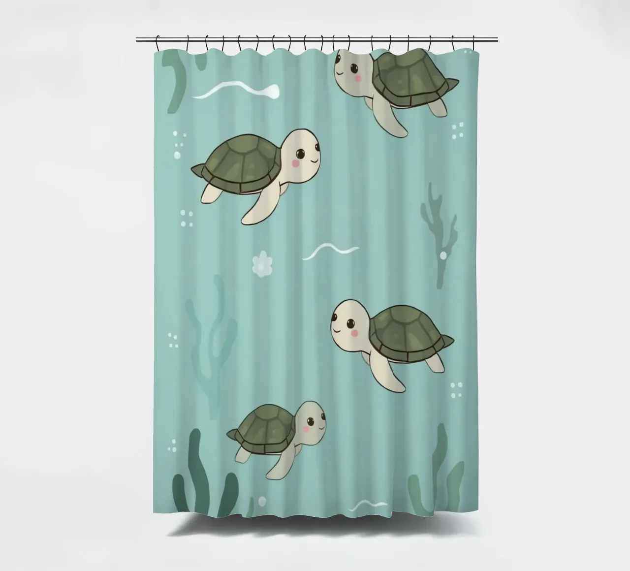 Tartarughe carine in ambiente subacqueo tenda da doccia da DesignDoodle