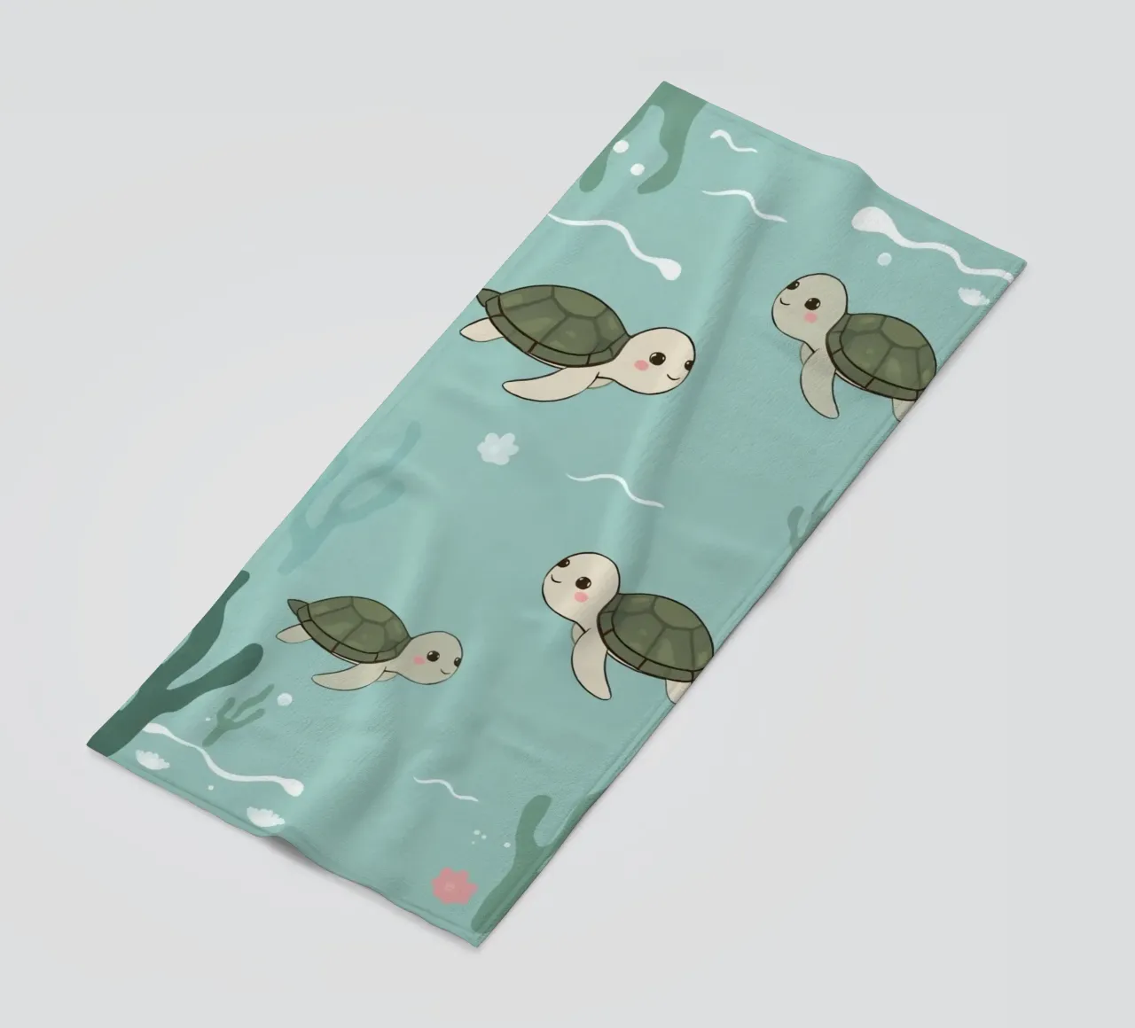 Tartarughe carine in ambiente subacqueo telo mare da DesignDoodle