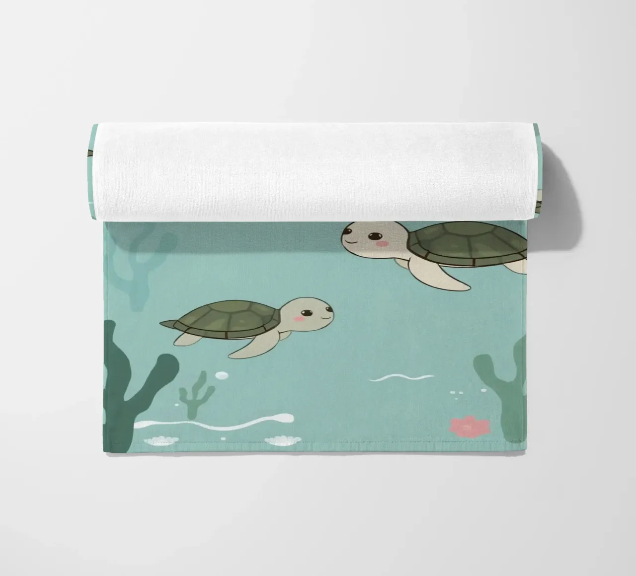 Tartarughe carine in ambiente subacqueo telo mare da DesignDoodle