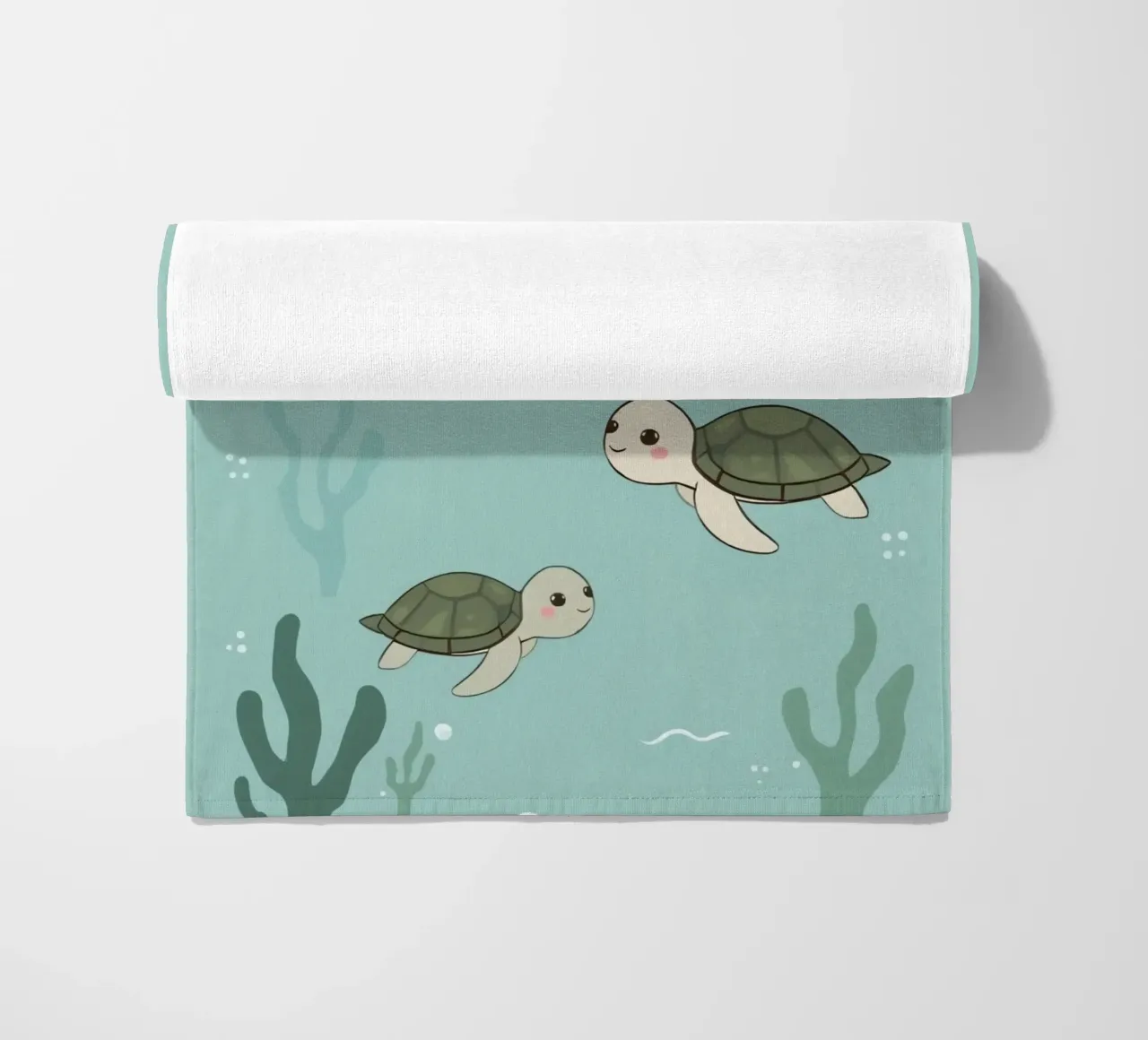 Tartarughe carine in ambiente subacqueo telo mare da DesignDoodle