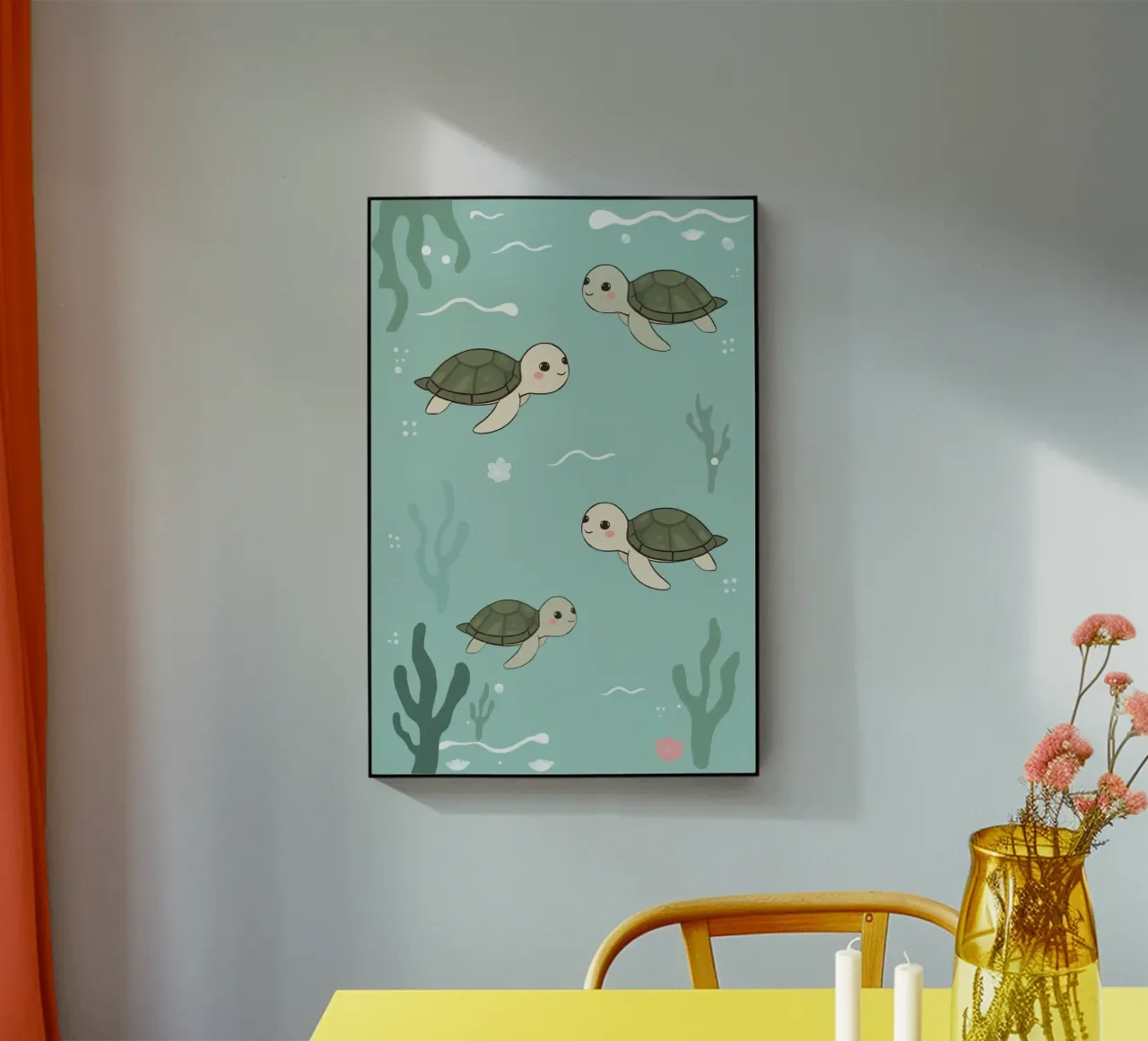 Tartarughe carine in ambiente subacqueo plexiglass da DesignDoodle