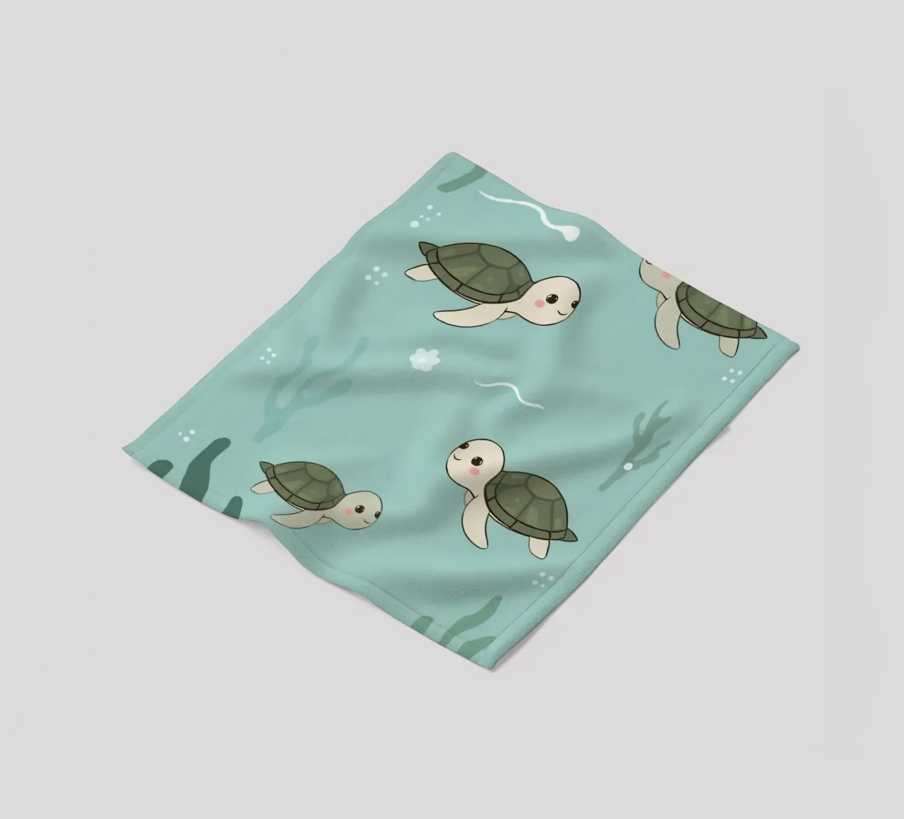 Tartarughe carine in ambiente subacqueo coperta in pile da DesignDoodle