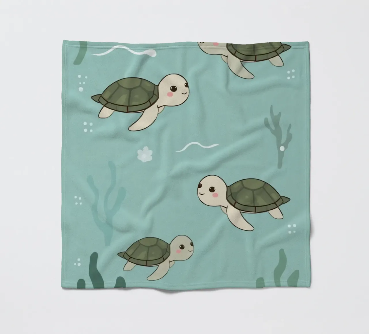 Tartarughe carine in ambiente subacqueo coperta in pile da DesignDoodle