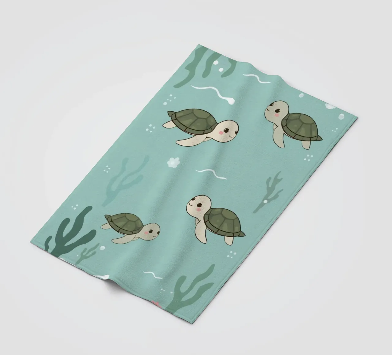 Tartarughe carine in ambiente subacqueo coperta in pile da DesignDoodle