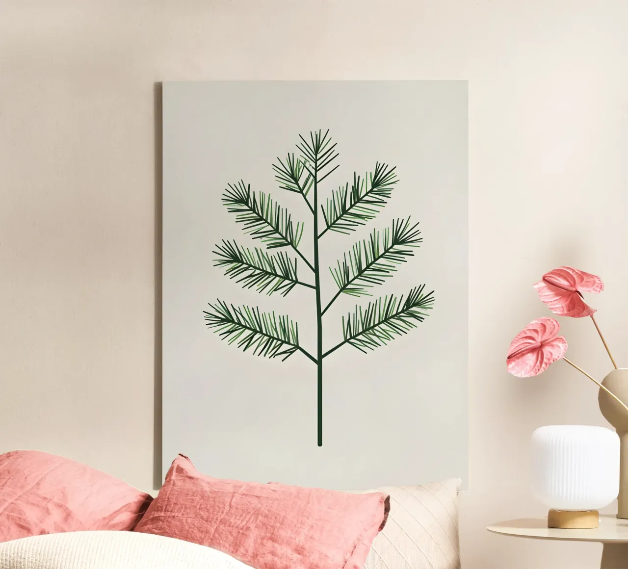 Dennentak canvas met Baklijst van The Green Room