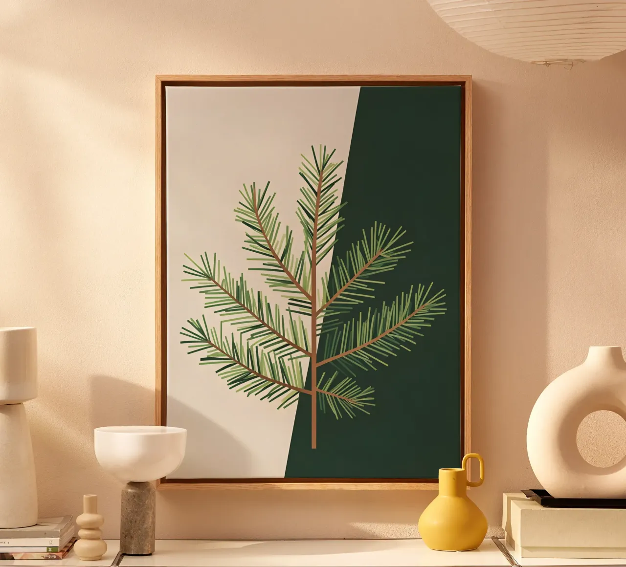 Dennentak canvas met Baklijst van The Green Room