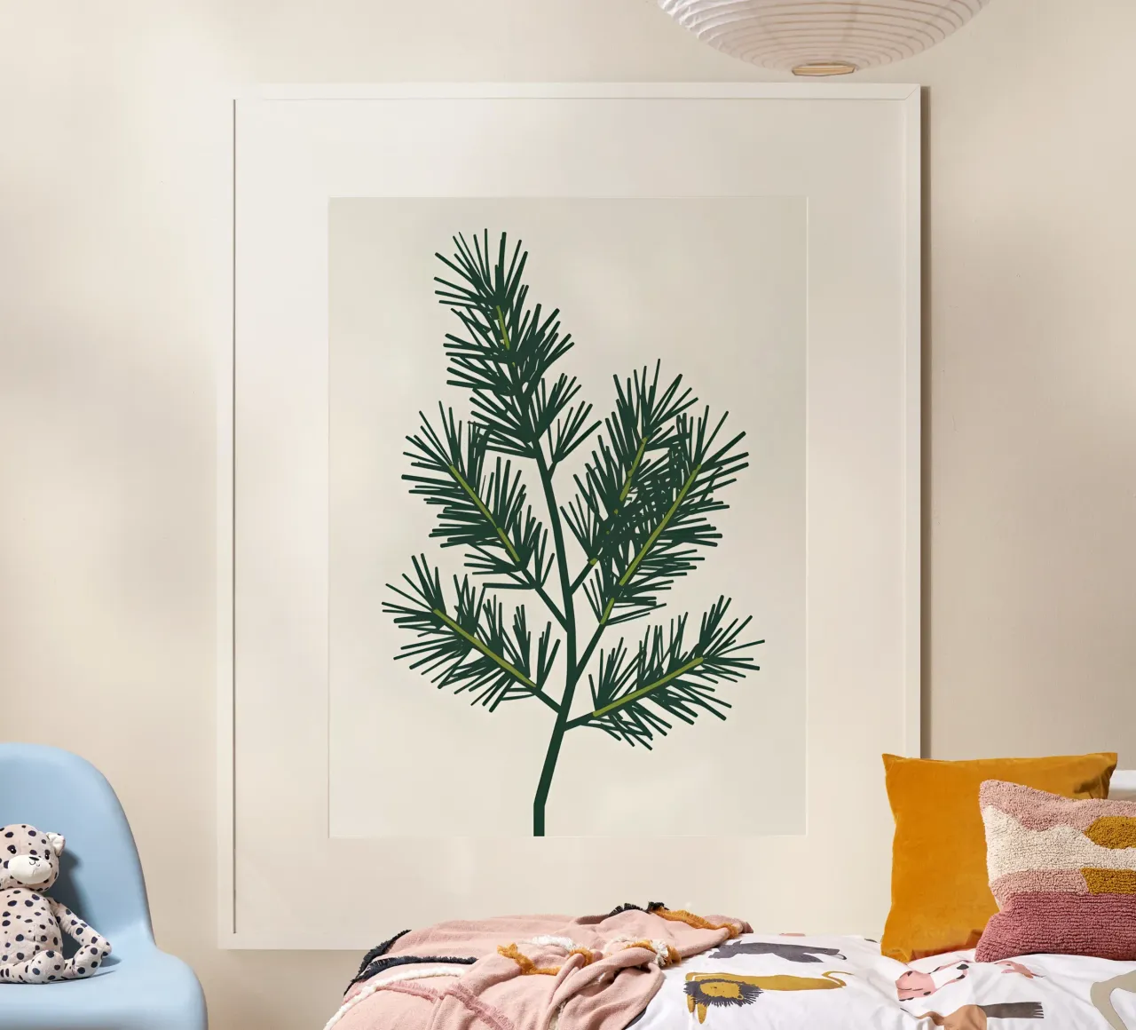 Ramo dei pini poster con telaio in plastica da The Green Room