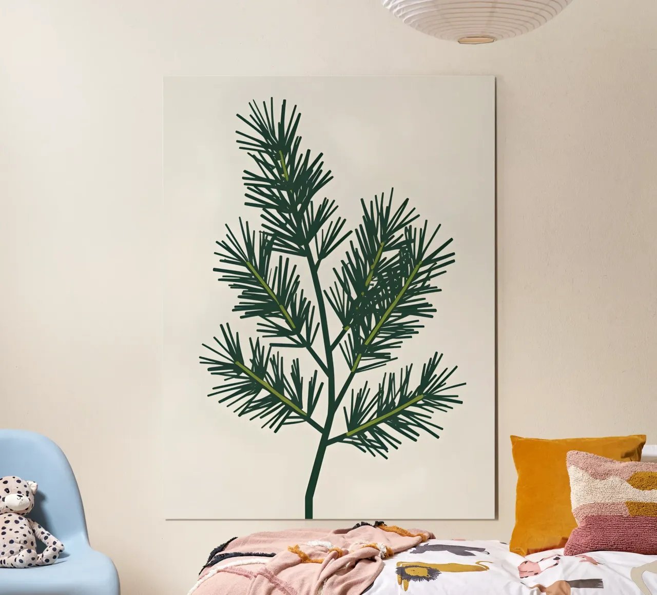 Ramo dei pini poster con telaio in plastica da The Green Room
