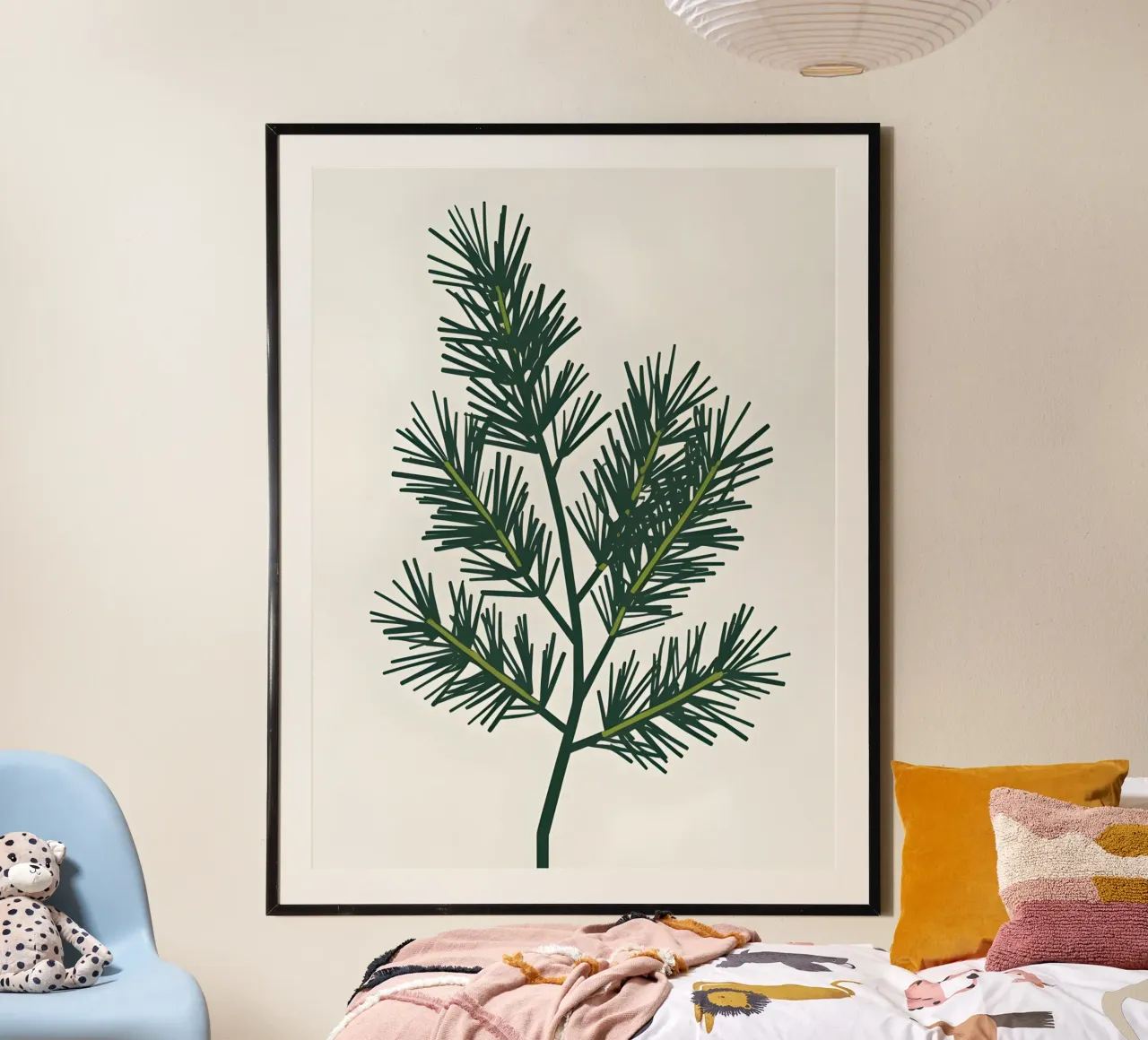 Ramo dei pini poster con telaio in plastica da The Green Room