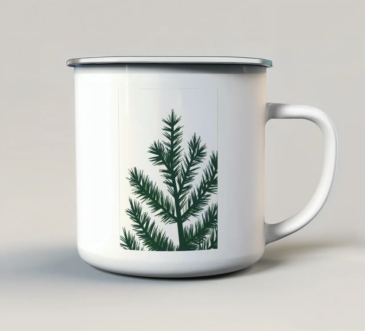 Ramo dei pini tazza in smalto da Botanical Gallery