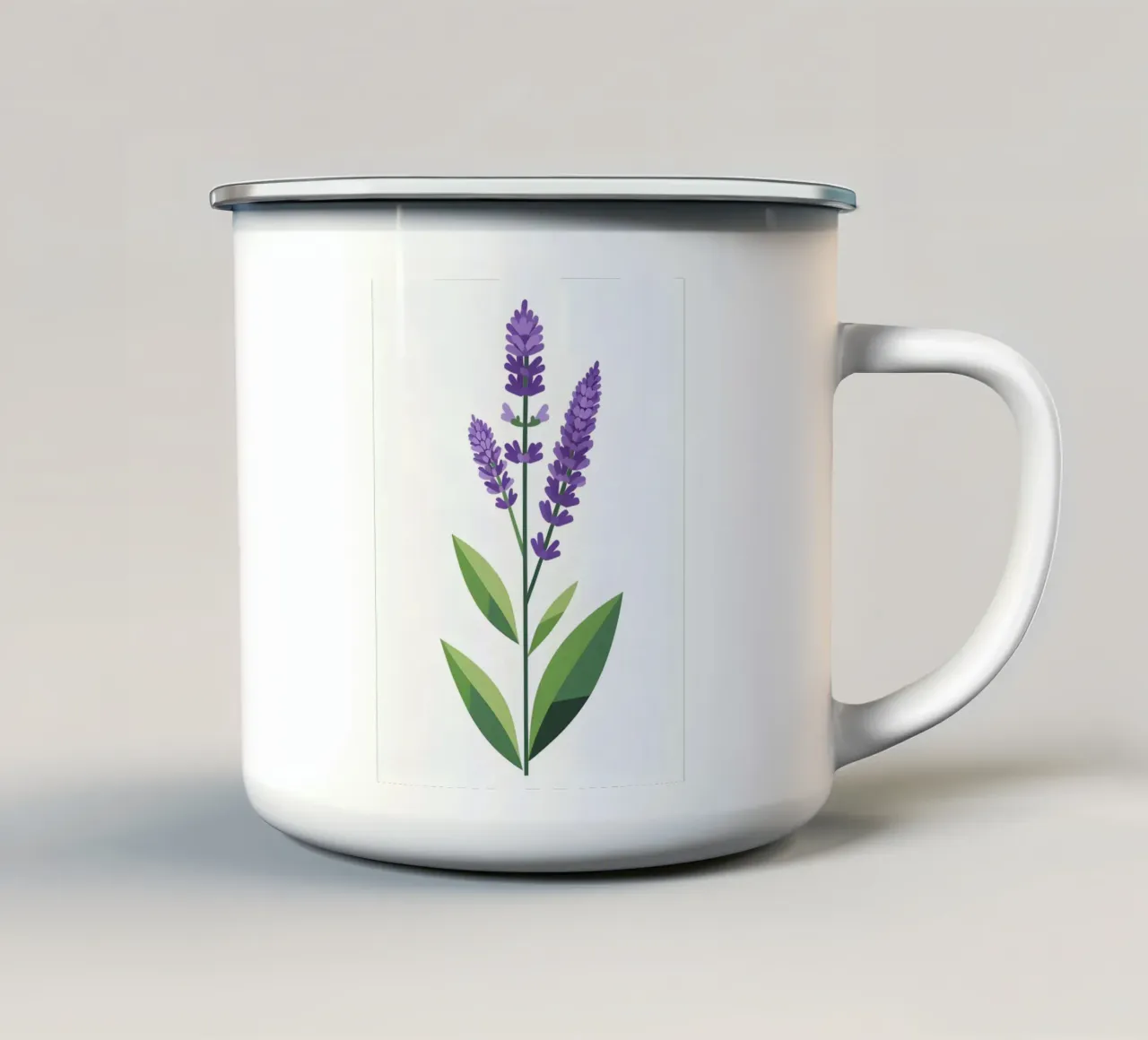 Stelo di lavanda tazza in smalto da Botanical Gallery