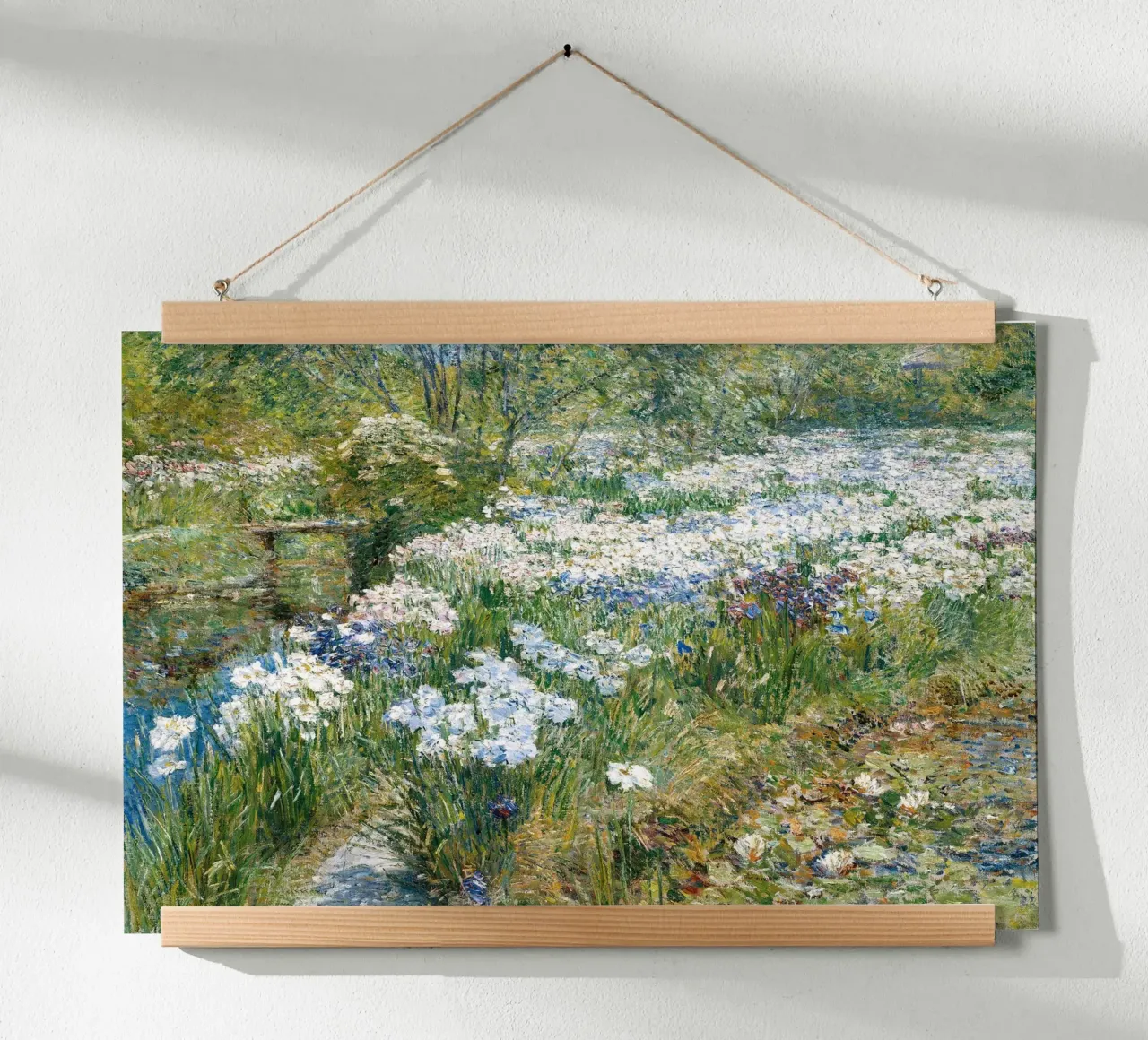 The Water Garden - Childe Hassam poster con telaio in plastica da apoloprints