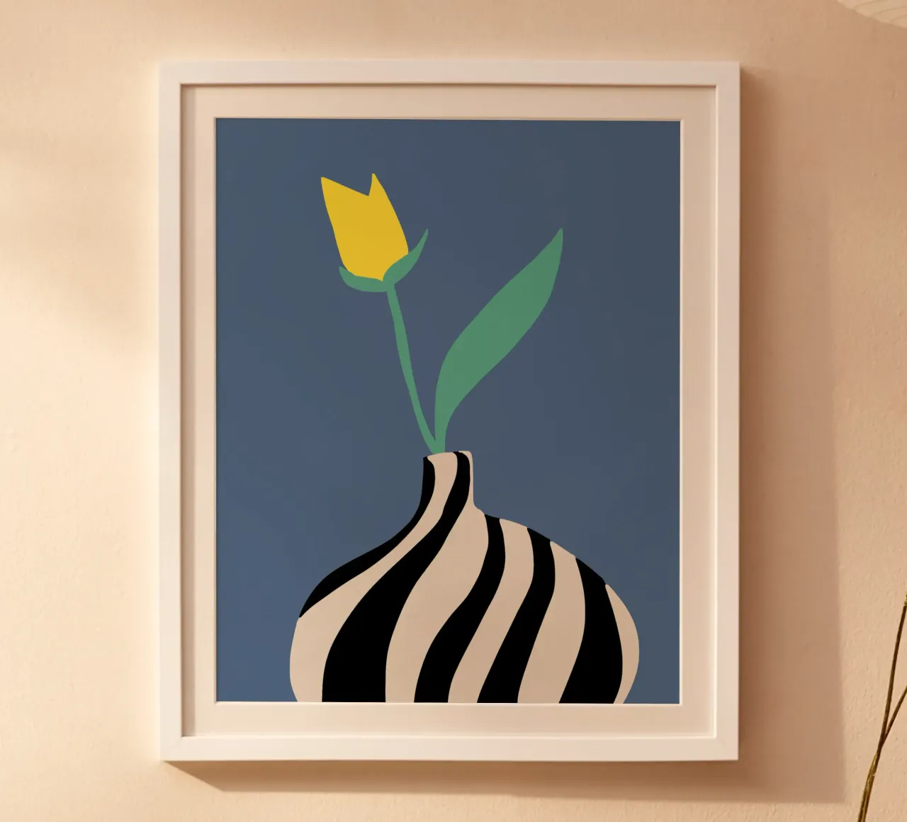 Tulipano giallo poster con telaio in plastica da Little Dean