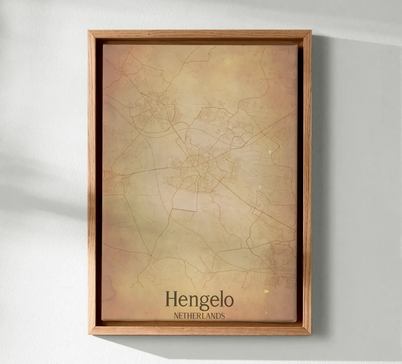 Hengelo NETHERLANDS canvas met Baklijst van WorldPrint