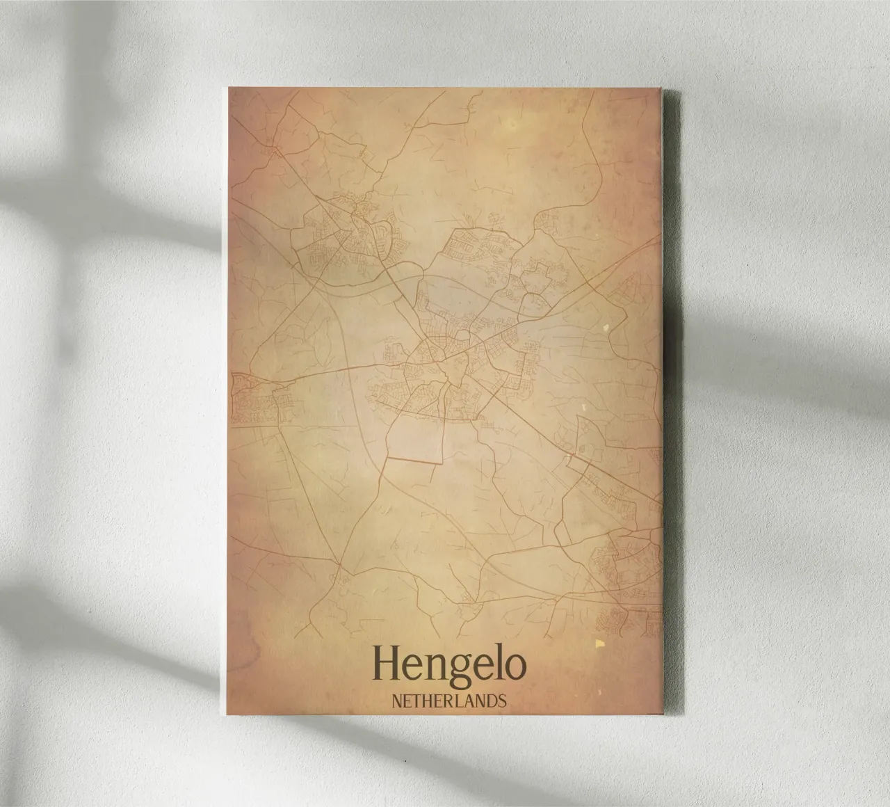 Hengelo NETHERLANDS canvas met Baklijst van WorldPrint