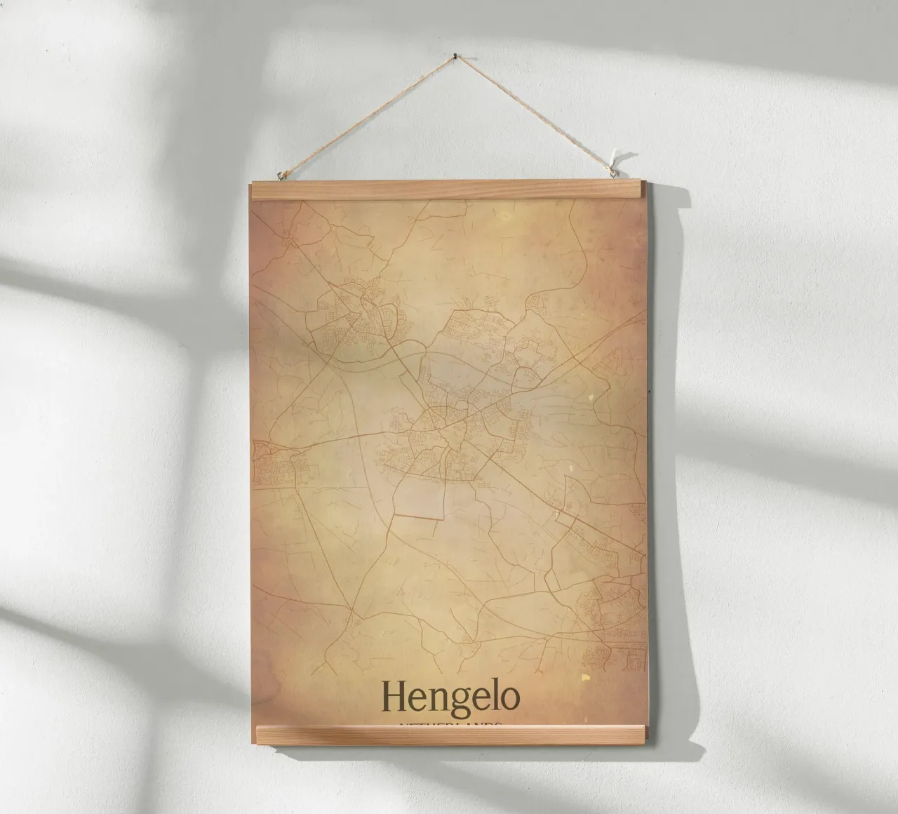 Hengelo NETHERLANDS poster con telaio in legno da WorldPrint